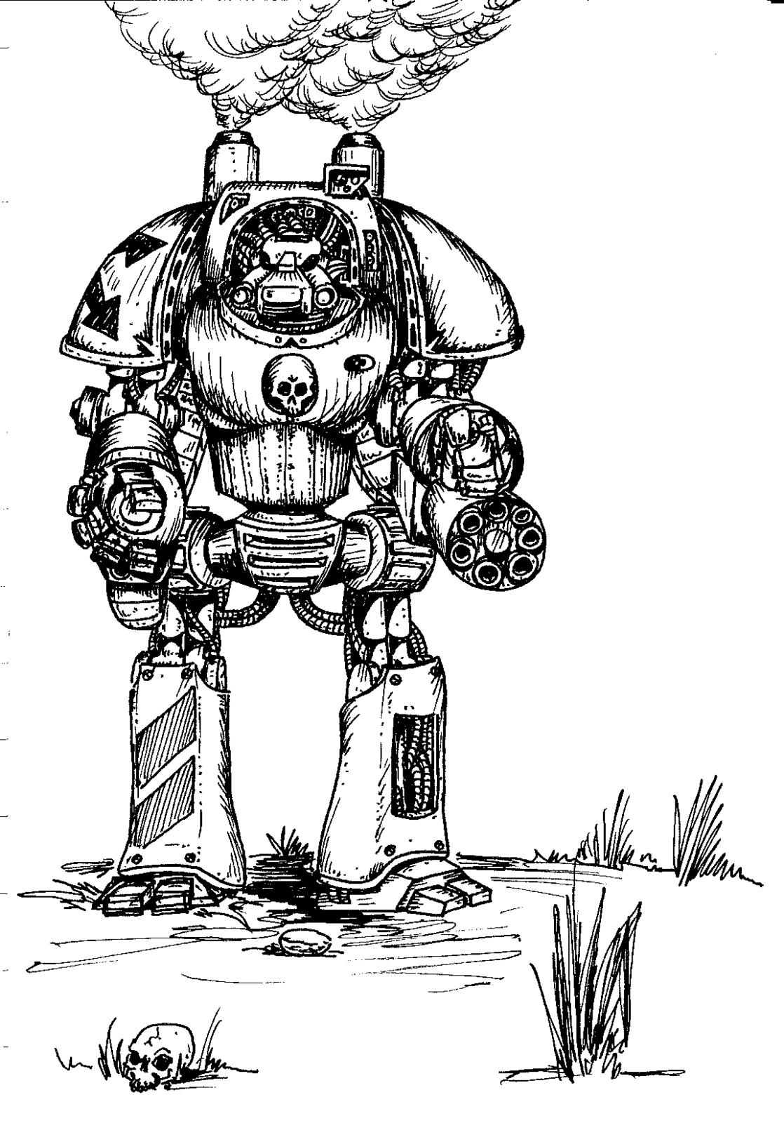 Artwork, Dreadnought, Fighting, Iron Hands, Machine, Space Marines