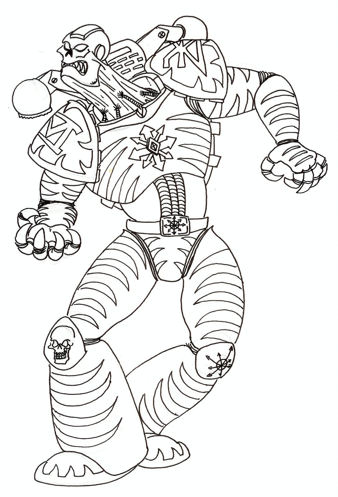 80´s, Artwork, Chaos, Chaos Space Marines, Conversion, Daemons, Drawing, Drawings, First Edition, Old, Old Style, School, Space Marines, Style