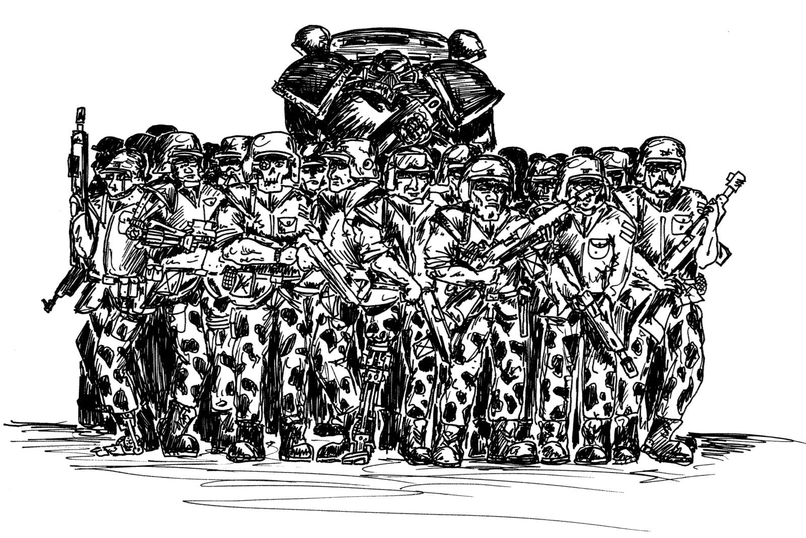 80´s, Artwork, Chaos, Chaos Space Marines, Conversion, Daemons, Drawing, Drawings, First Edition, Old, Old Style, School, Space Marines, Style