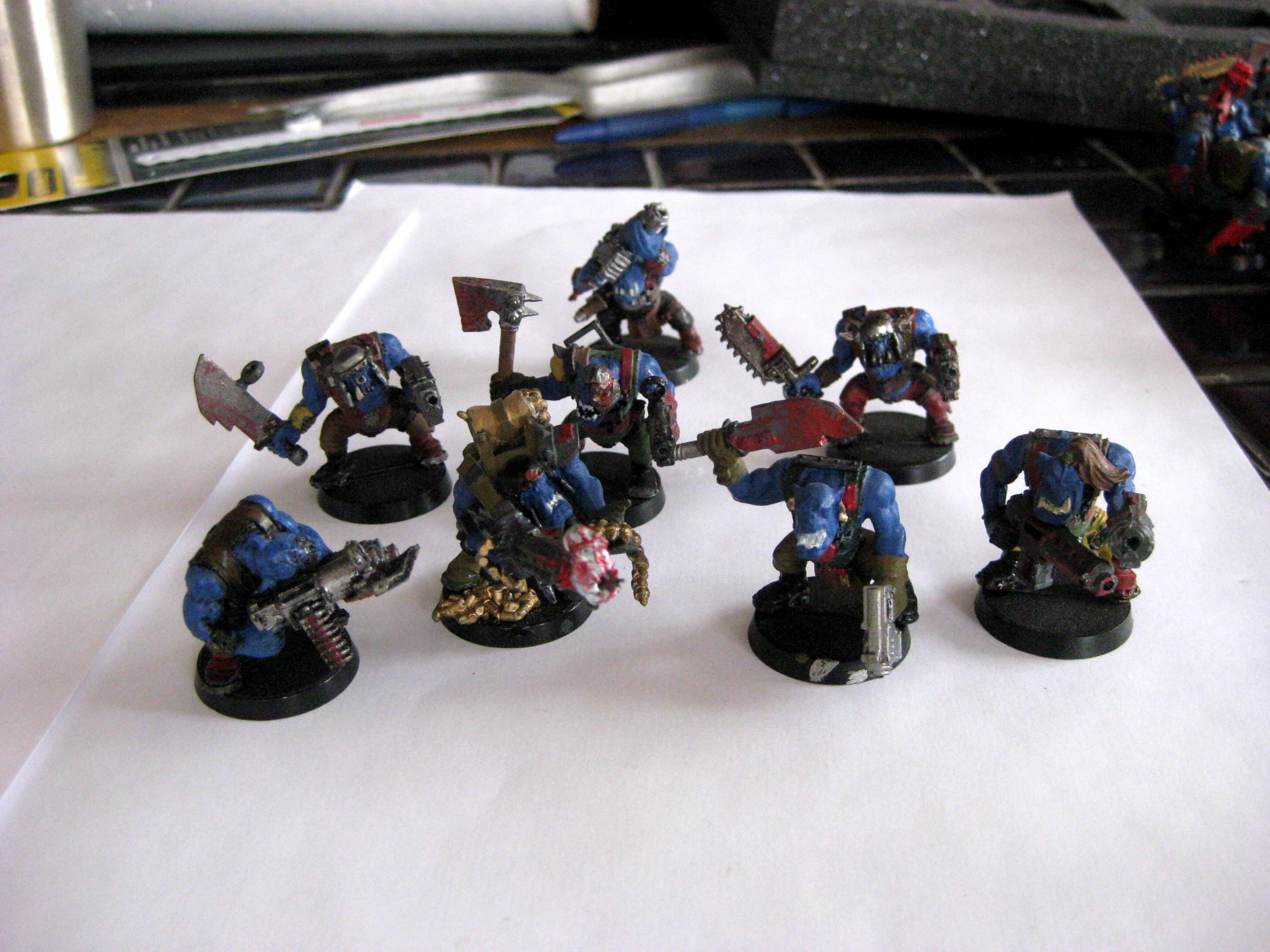 Boy, Orks, My acceptably painted boys