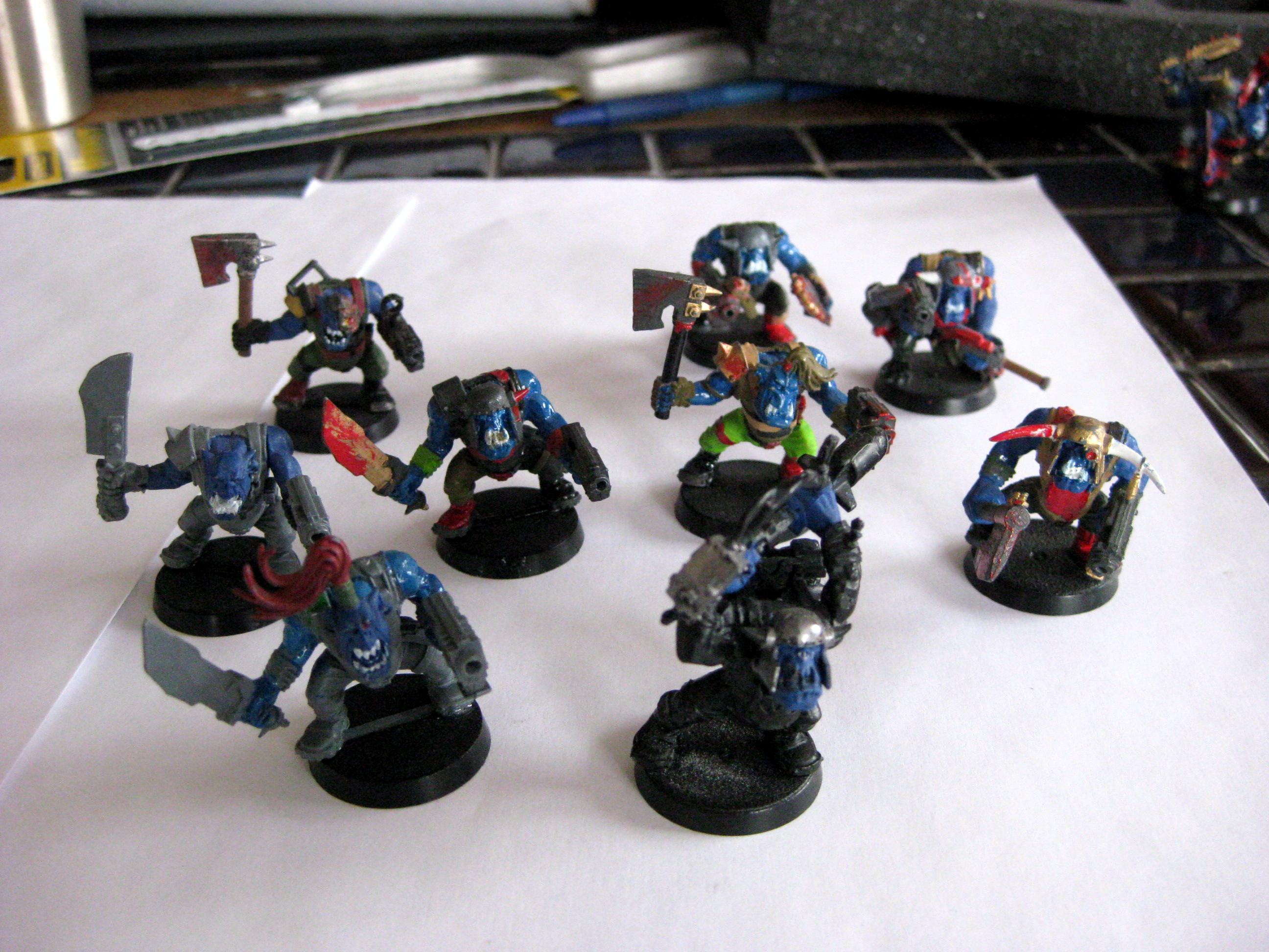 Boy, Orks, My badly or incompletely painted boys 1