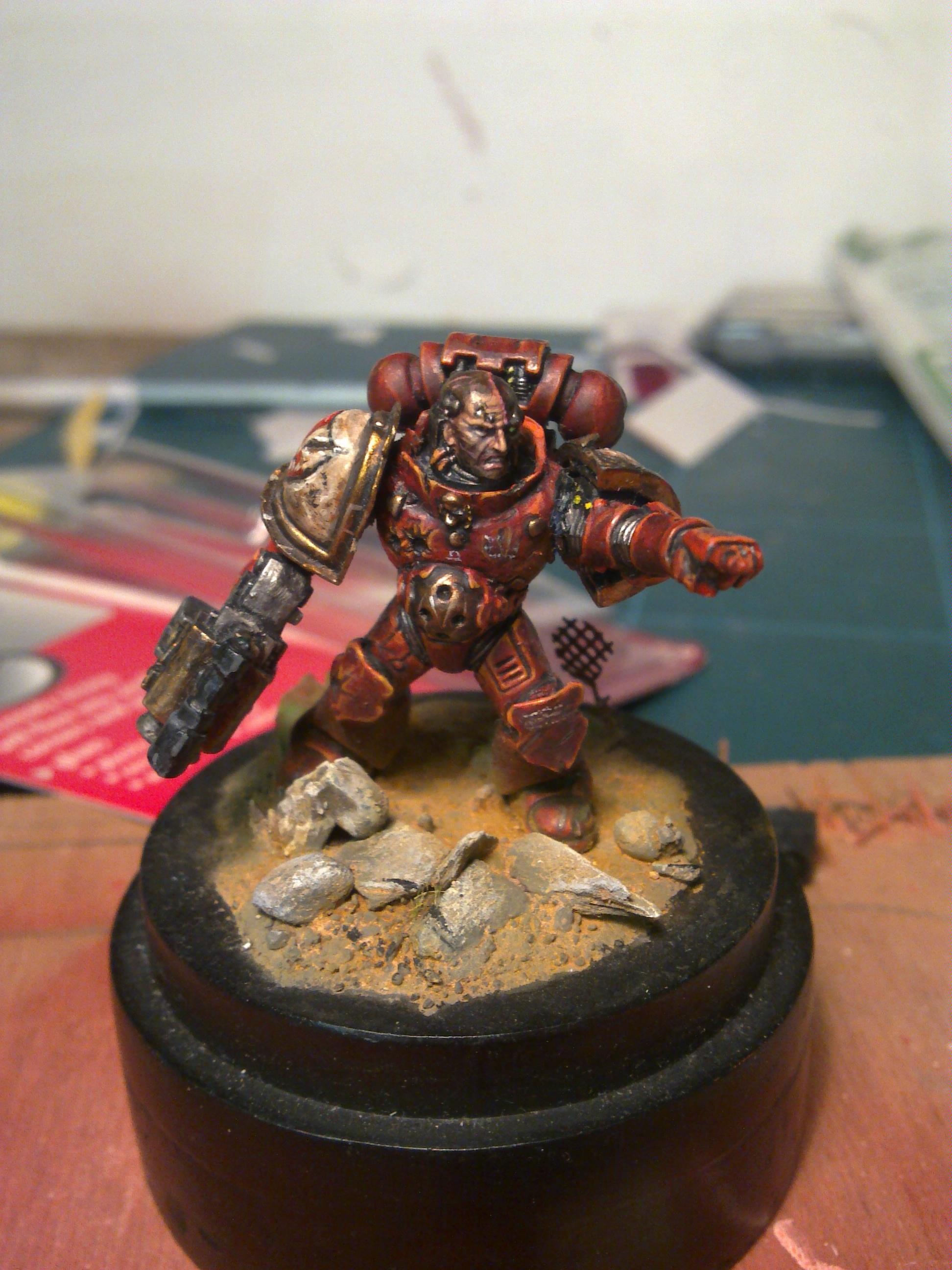 Battle Damage, Golden Demon, Sargent, Space Marines, Tactical, Weathered