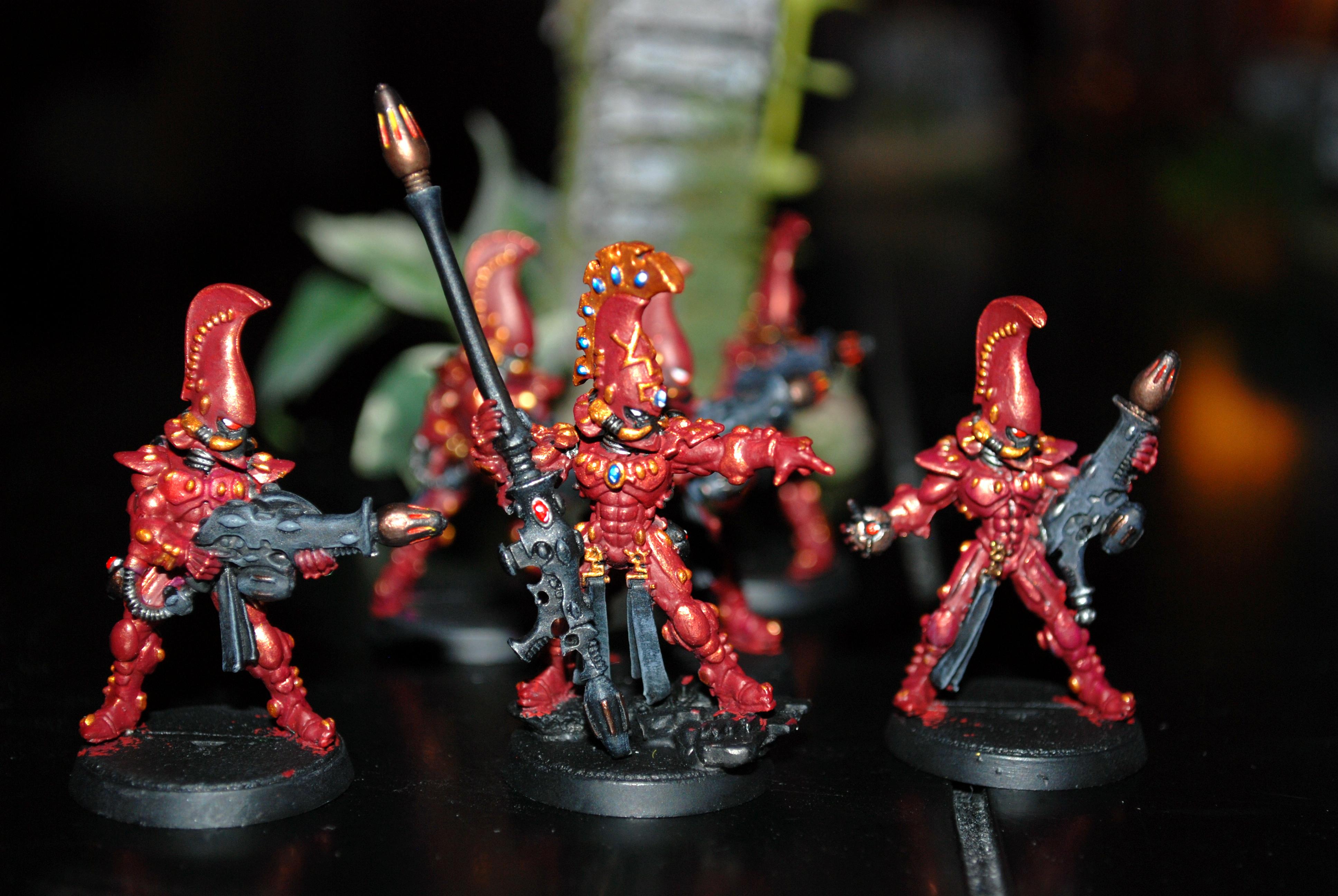 Eldar, Exarch, Fire Dragon, Firepike, Fusion, Gold, Red