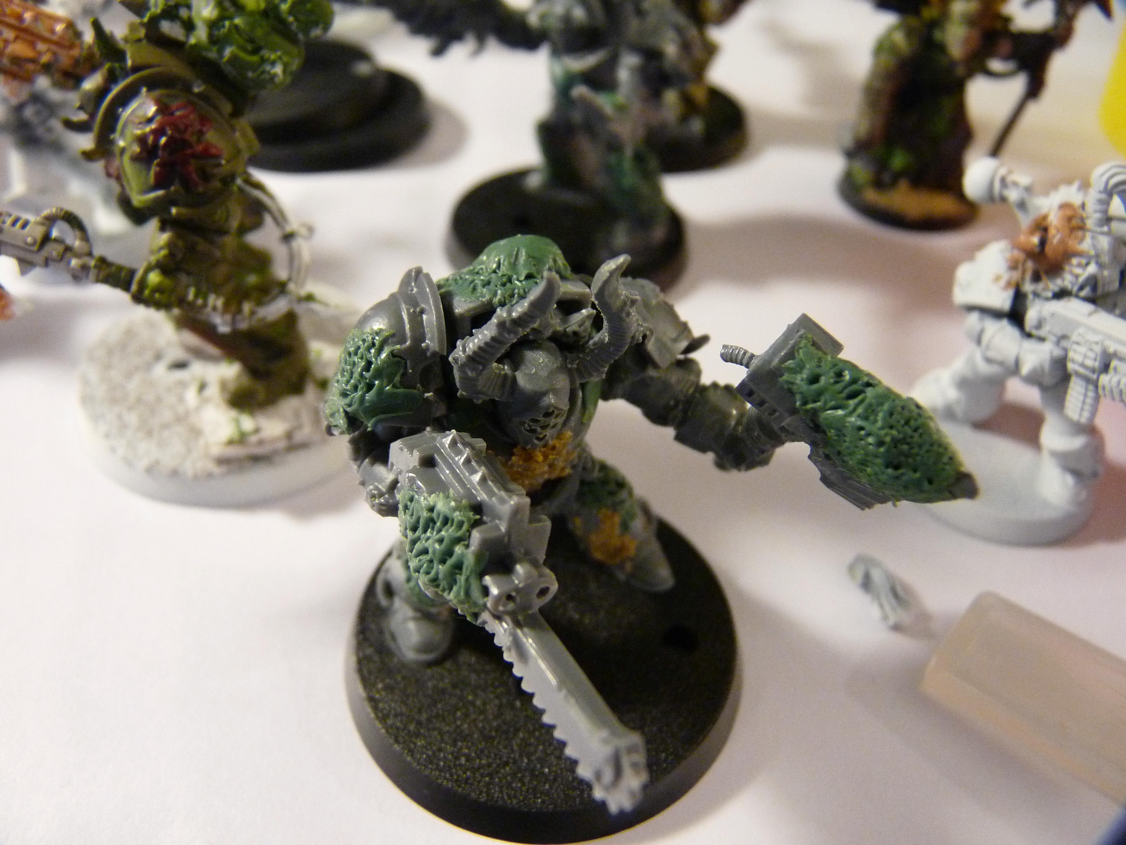 Chaos, Green-stuff, Greenstuff, Nurgle, Terminator Armor, Un-painted, Unpainted, Warhammer 40,000