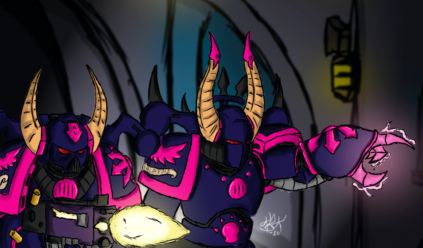 Artwork, Chaos Space Marines, Inamoratas, Slaanesh, Tzeentch