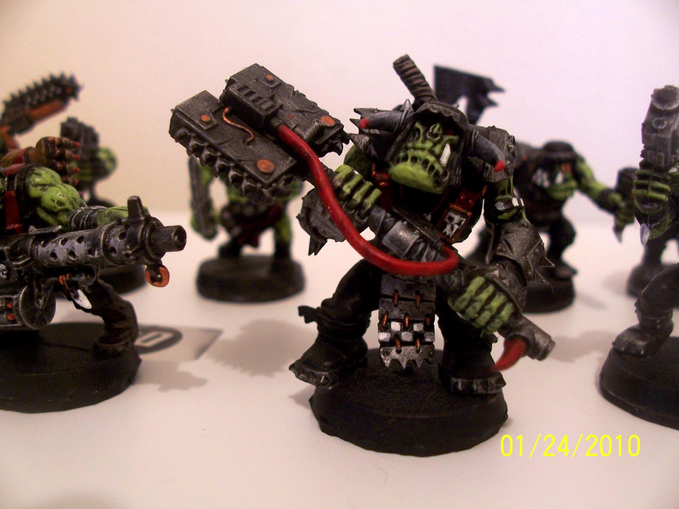 Boy, Goff, Orks, WIP Goff nob and boyz