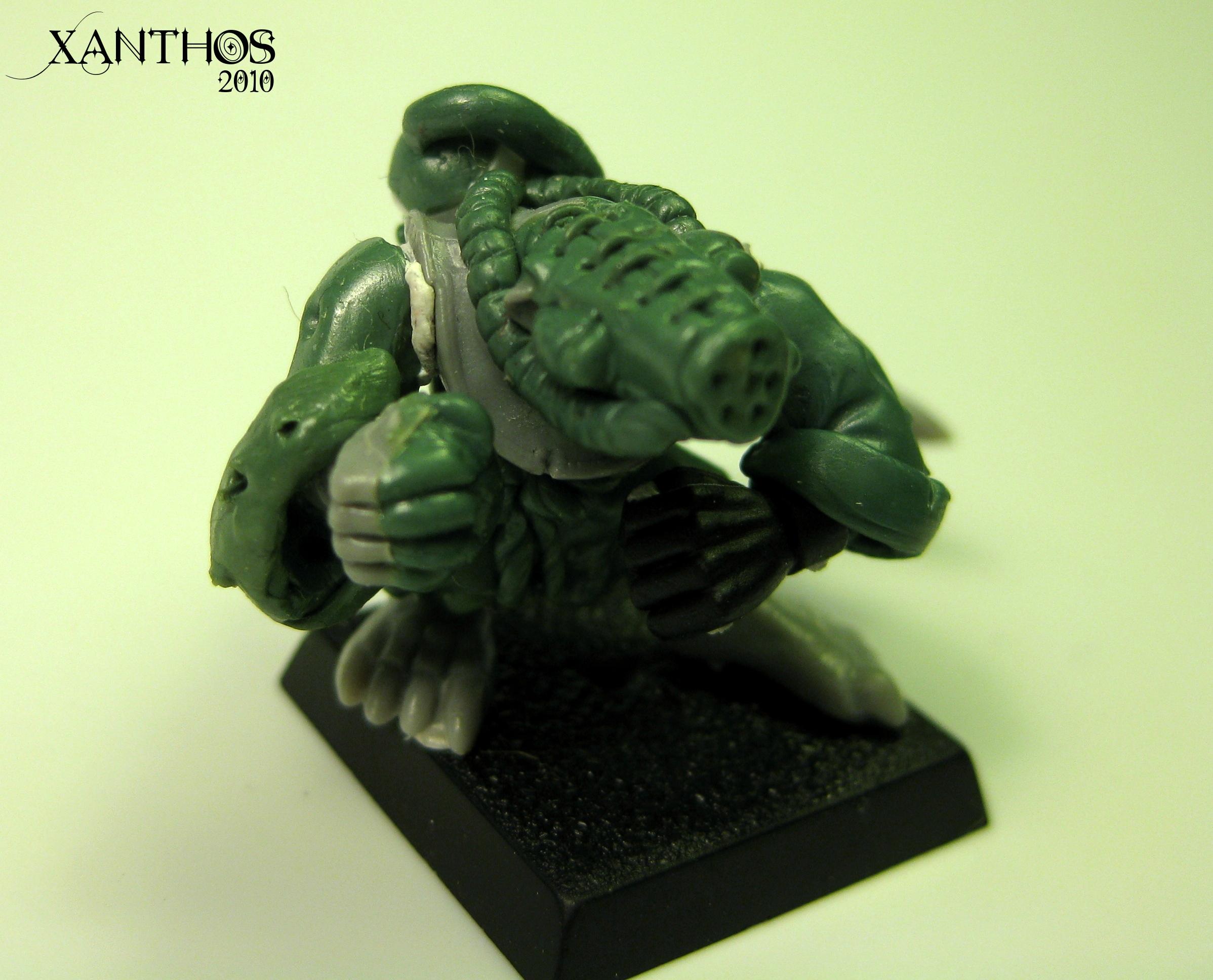 Globadier, Greenstuff, Skaven, Work In Progress