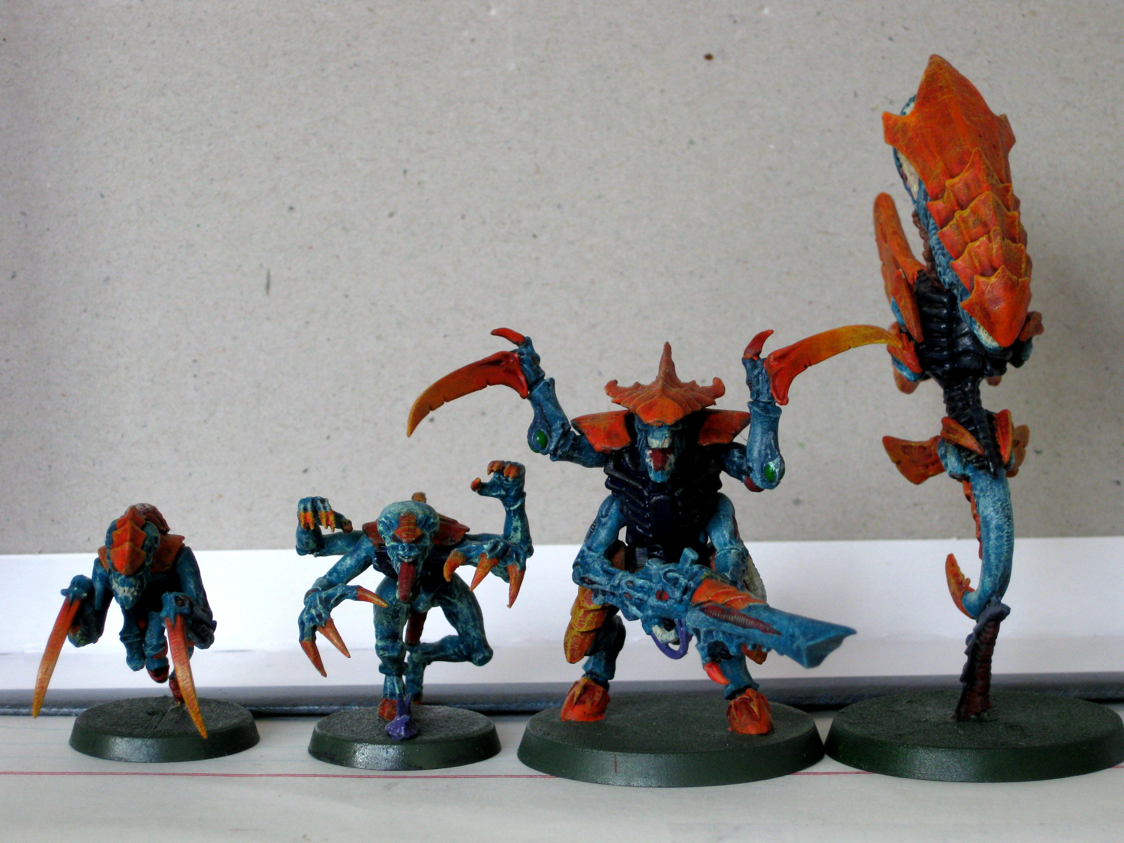 Genestealer, Hormagaunts, Tyranid Warriors, Tyranids, Work In Progress, Zoanthrope