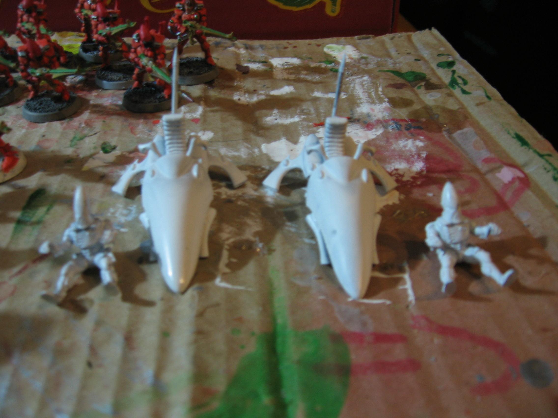 Primed but unpainted jetbikes