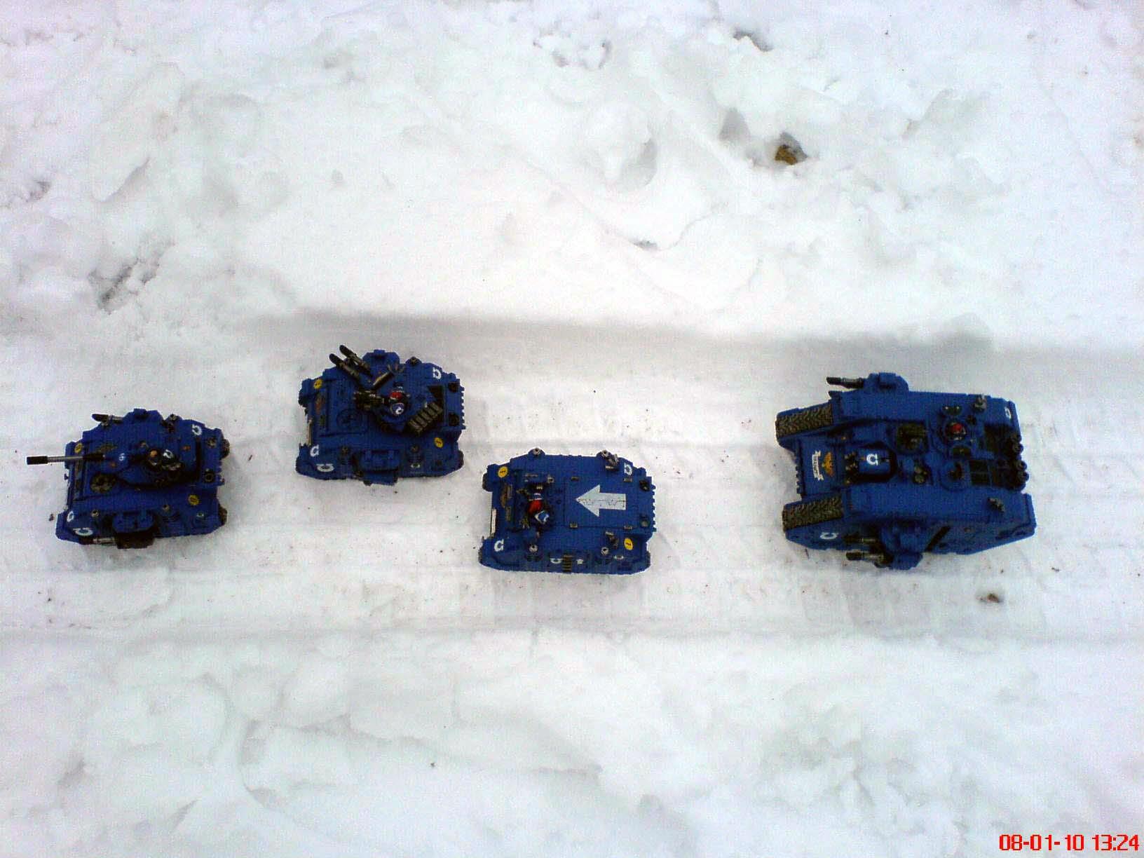 Armoured Convoy, Snow, Space Marines, Ultramarines, Vehicle