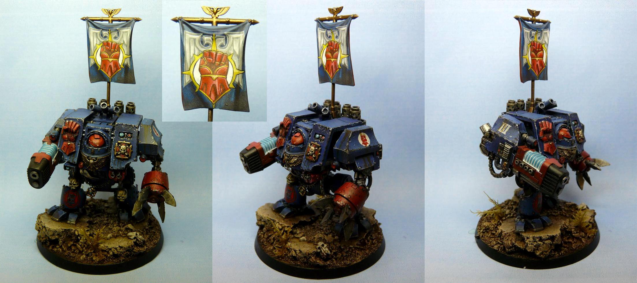 Crimson Fist, Crimson Fists, Dreadnought, Space Marines, Warhammer 40,000
