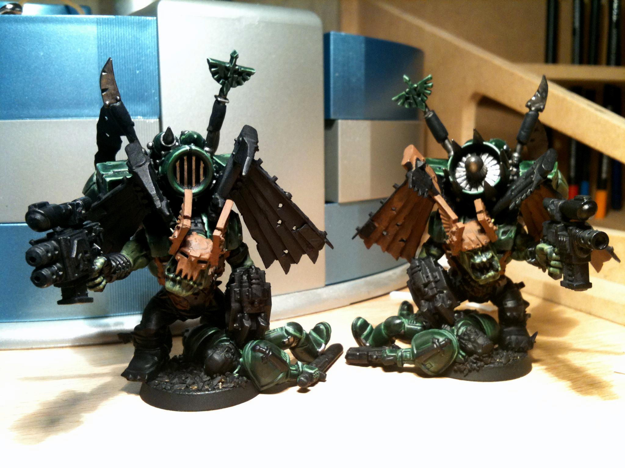 Da Dark Angelz, Nob, Orks, Stormboyz, Work In Progress