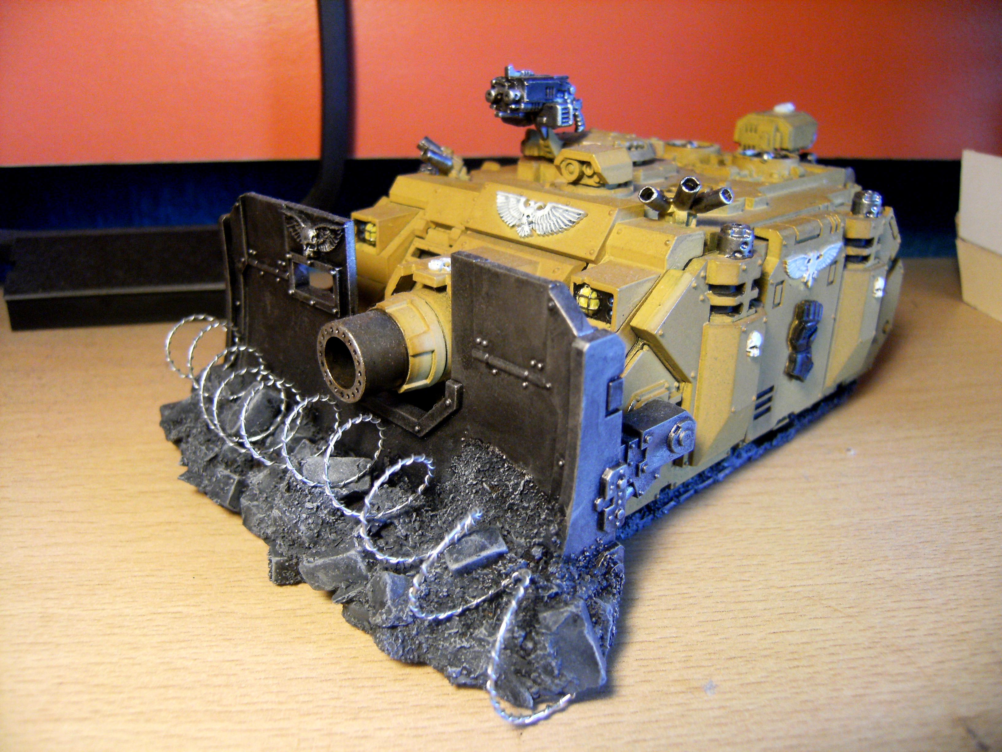 Demolisher Cannon, Imperial Fist Space Marines, Seige Blade, Tank, Vindicator