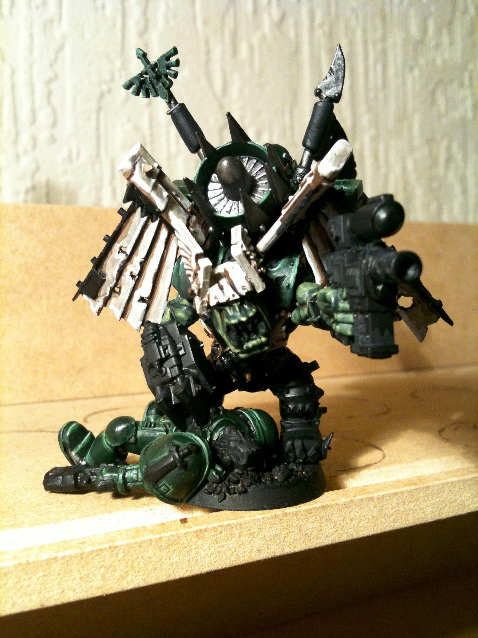 Da Dark Angelz, Nob, Orks, Stormboyz, Work In Progress