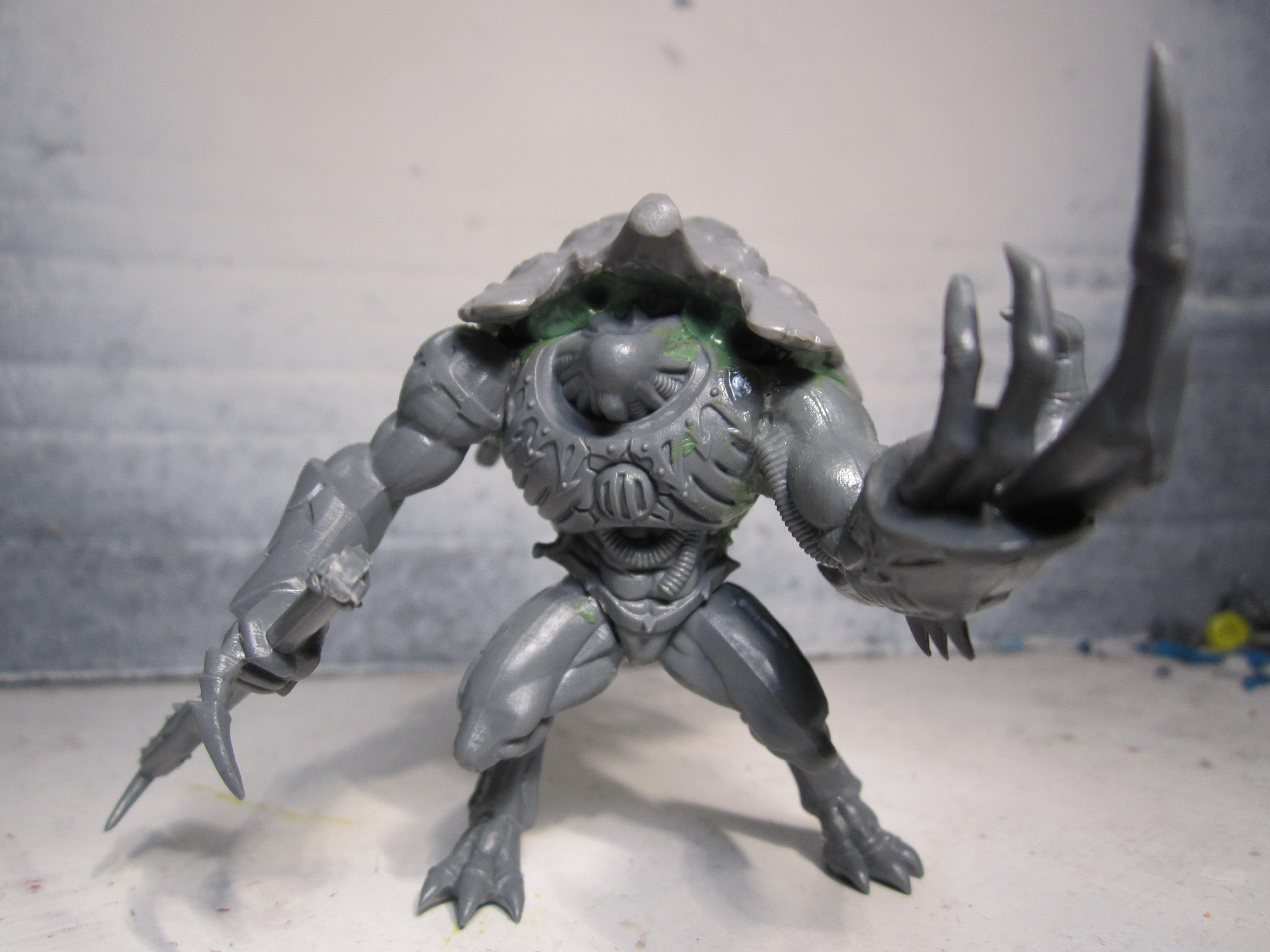 Chaos Daemons, Conversion, Daemon Prince, Greenstuff, Nurgle, Warhammer 40,000, Work In Progress