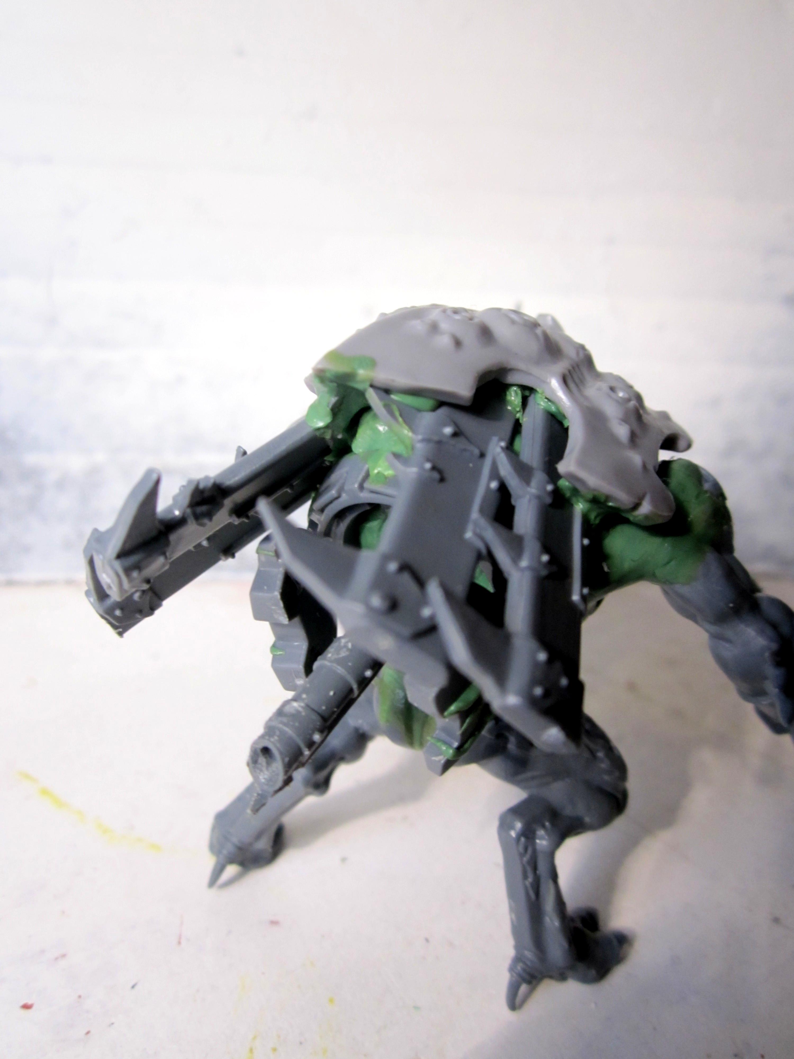 Chaos Daemons, Conversion, Daemon Prince, Greenstuff, Nurgle, Warhammer 40,000, Work In Progress