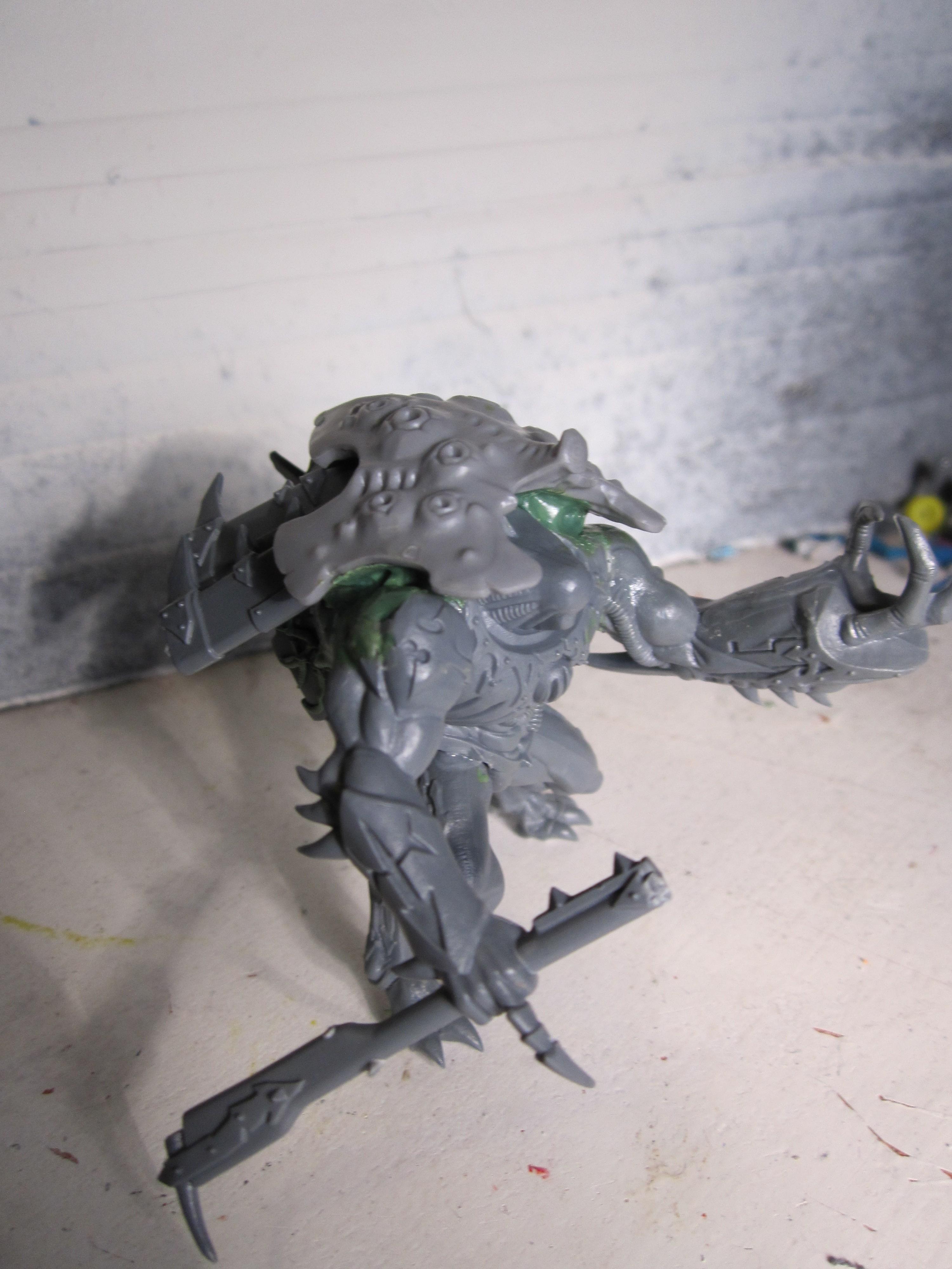 Chaos Daemons, Conversion, Daemon Prince, Greenstuff, Nurgle, Warhammer 40,000, Work In Progress