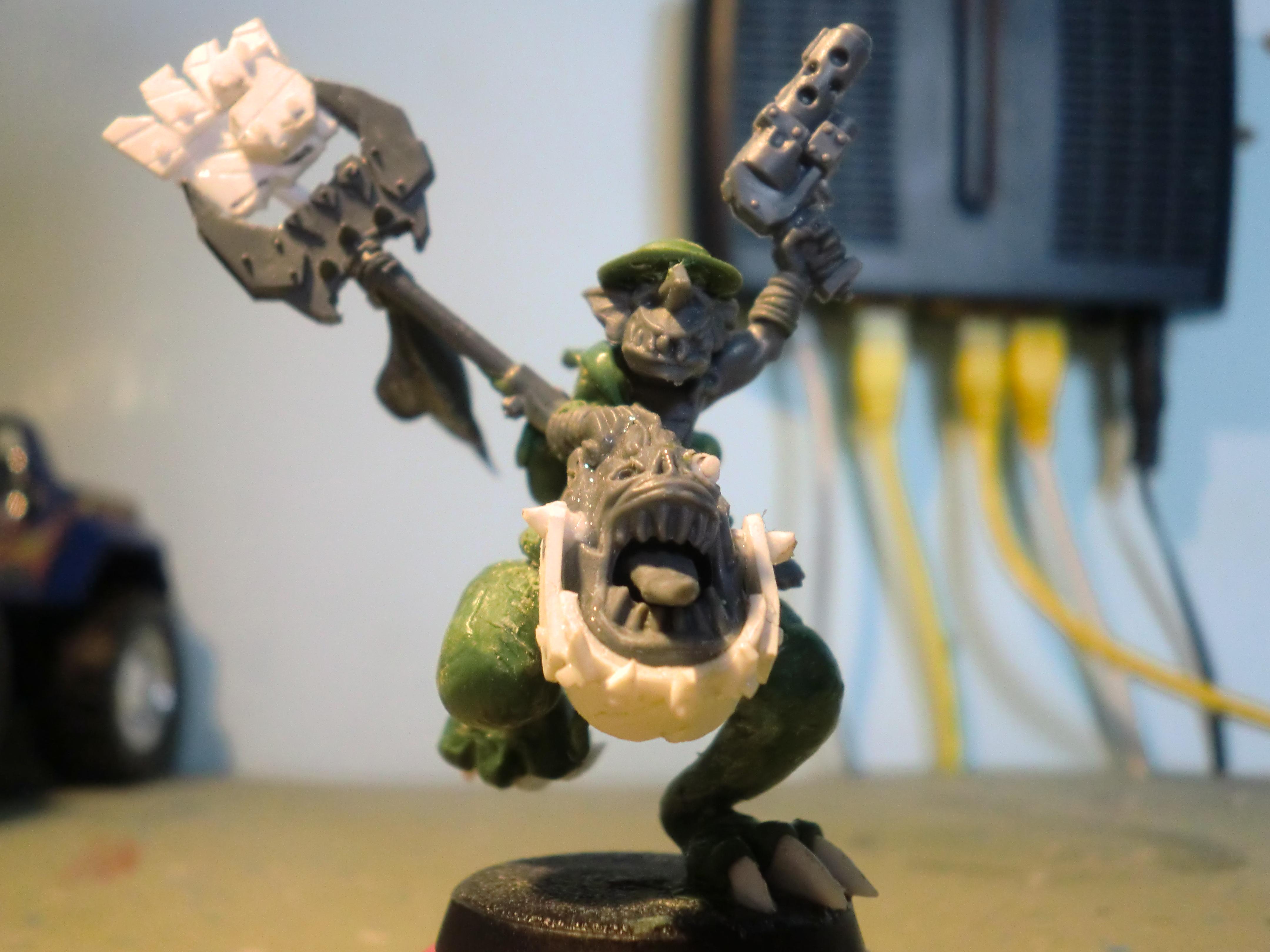 Attack Squig, Bosspole, Conversion, Grots, Orks