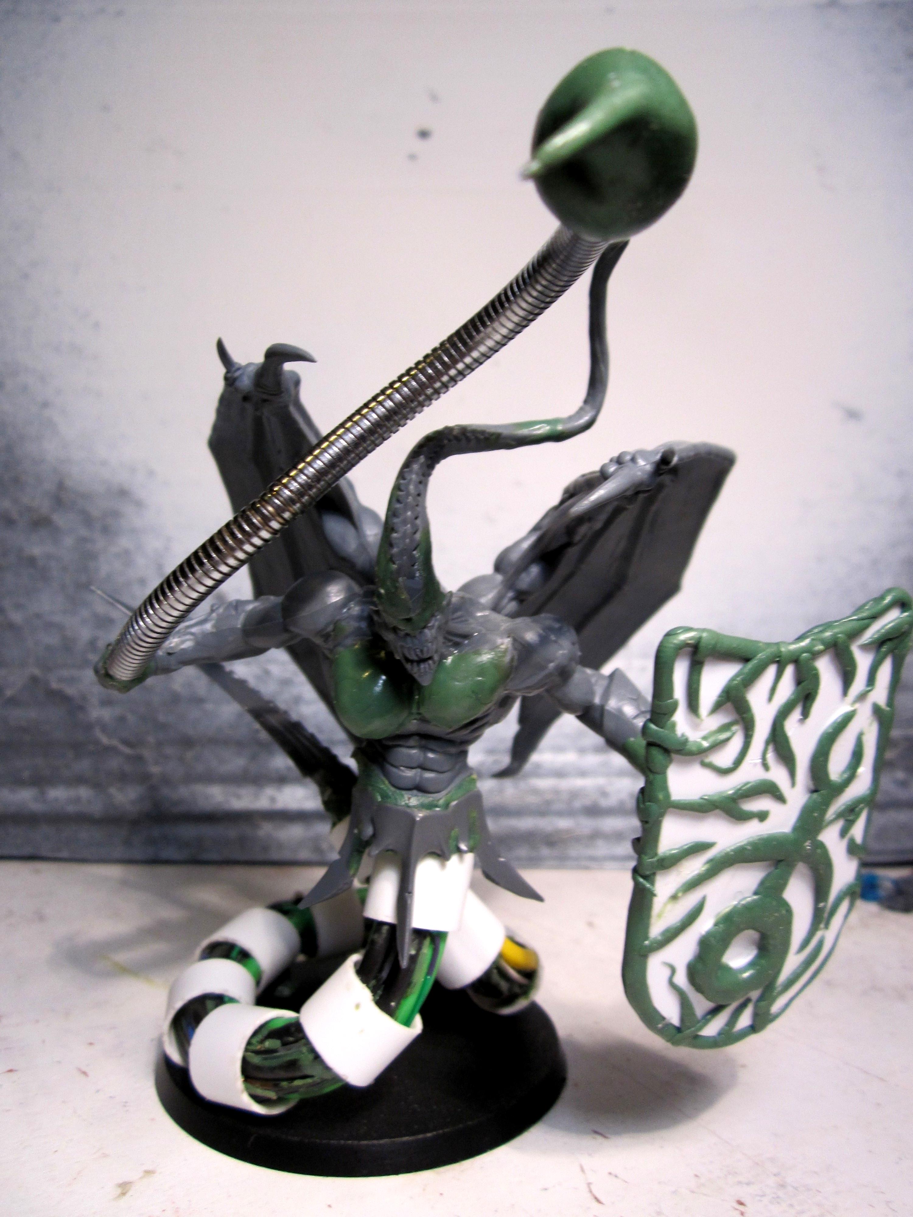 Chaos Daemons, Conversion, Daemon Prince, Greenstuff, Slaanesh, Warhammer 40,000