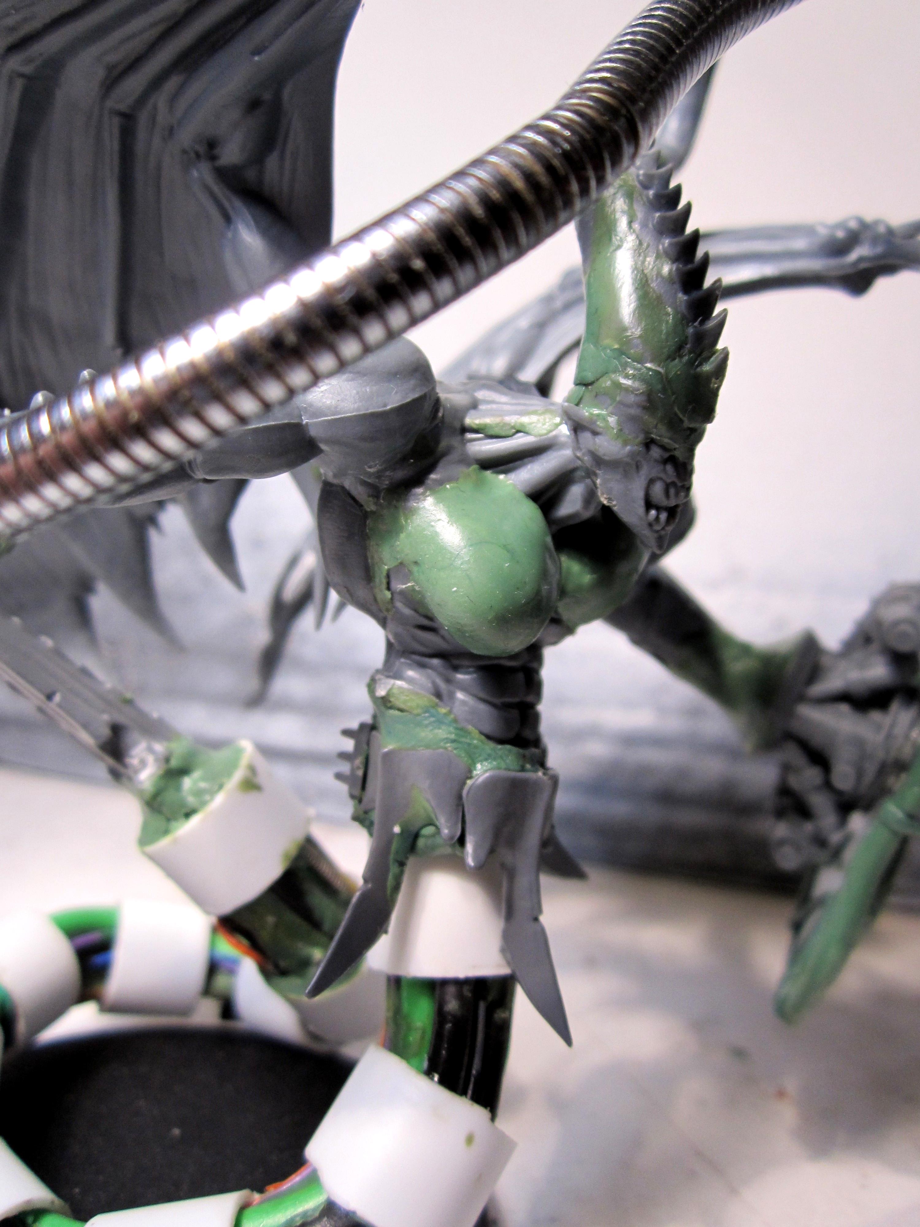 Chaos Daemons, Conversion, Daemon Prince, Greenstuff, Slaanesh, Warhammer 40,000