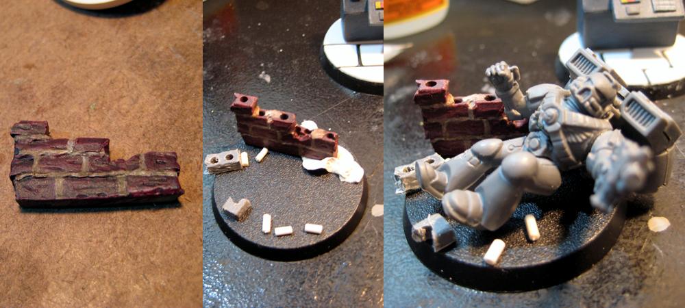 wounded marine jump pack with some paint