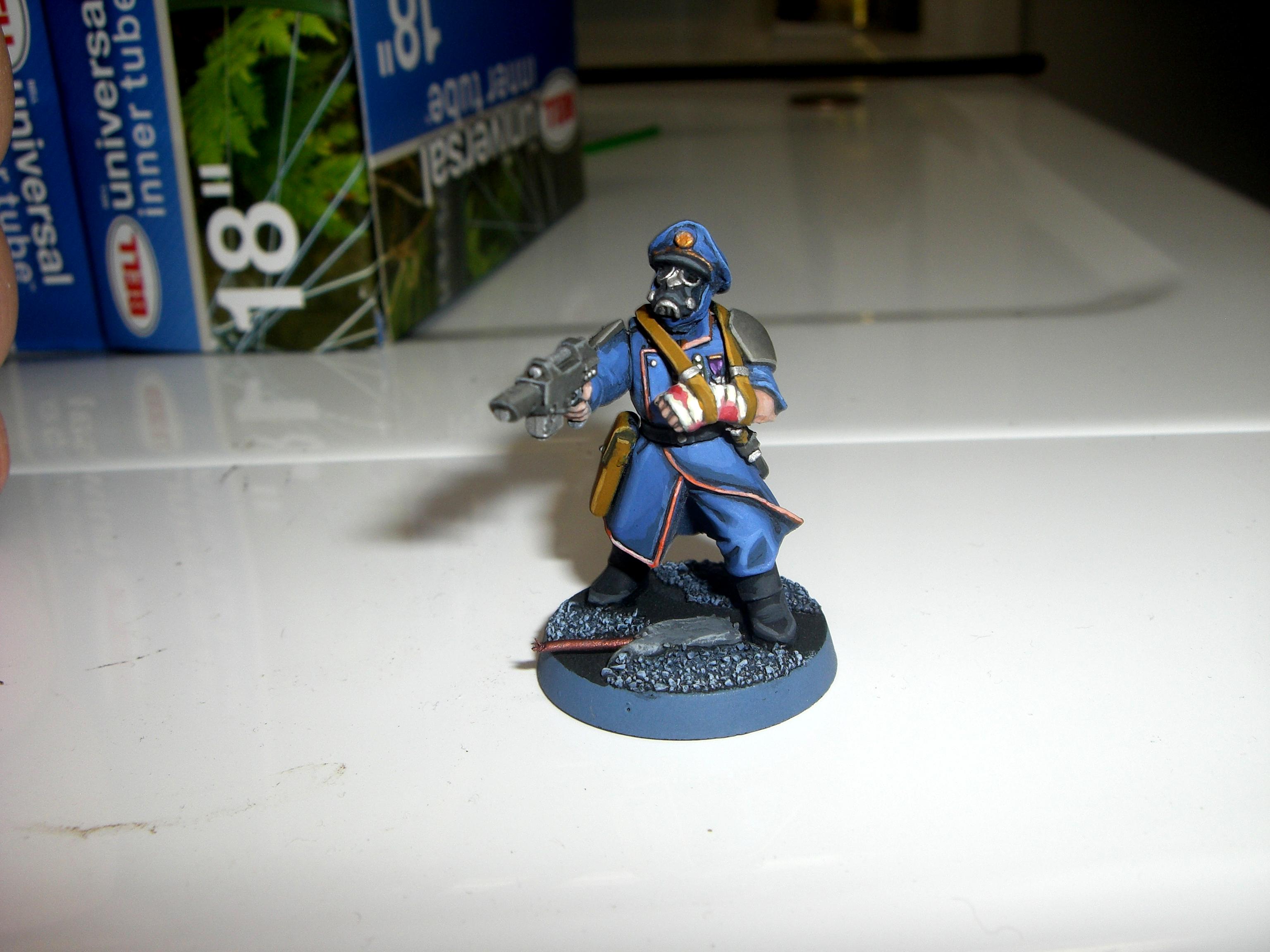 Alcatran, Colonel, Commander, Gas Masks, Guardsmen, Imperial Guard, Laspistol, Mech, Mechanized, Penal Legion, Warden