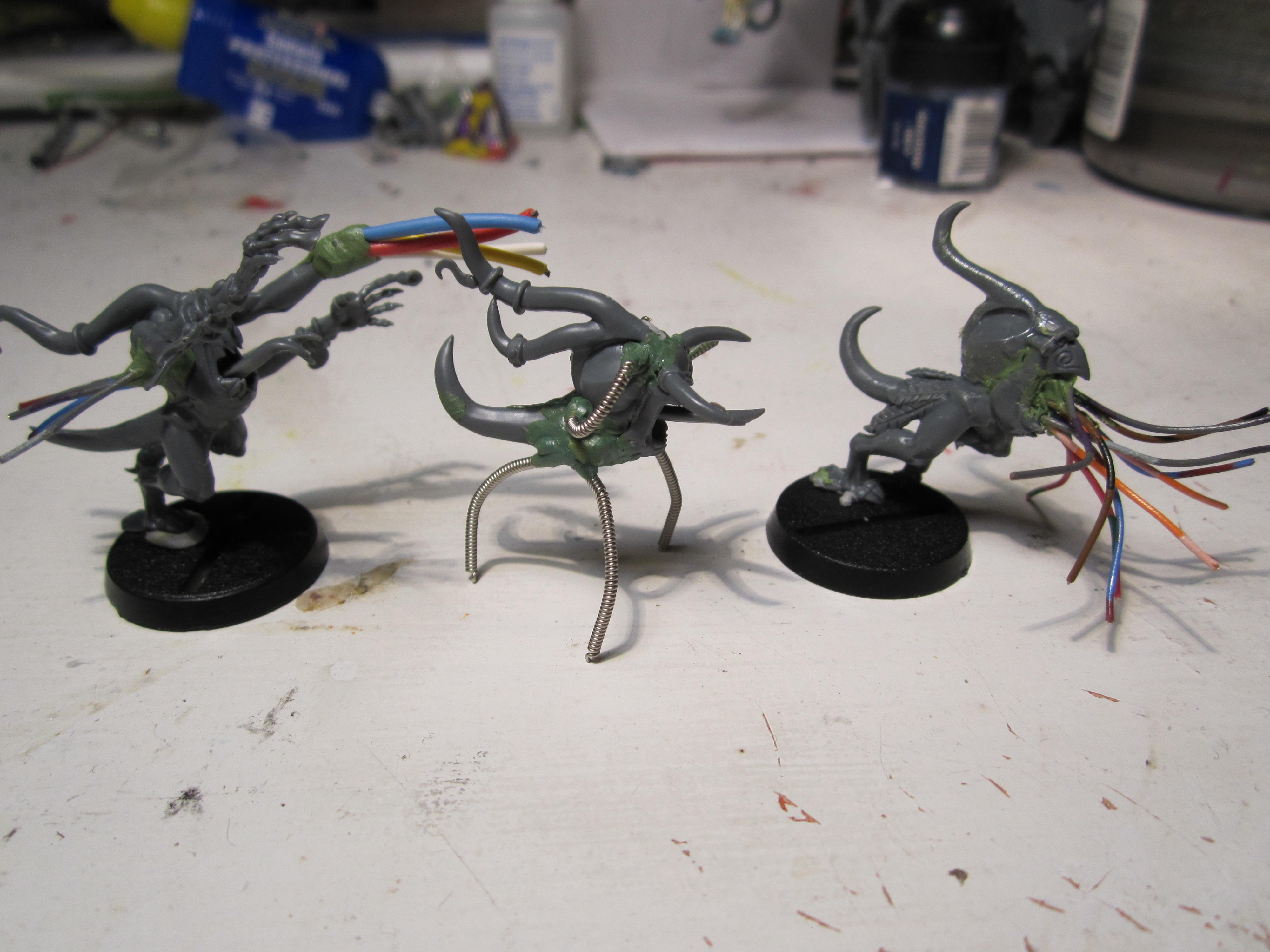 Chaos Daemons, Conversion, Greenstuff, Horrors, Tzeentch, Warhammer 40,000