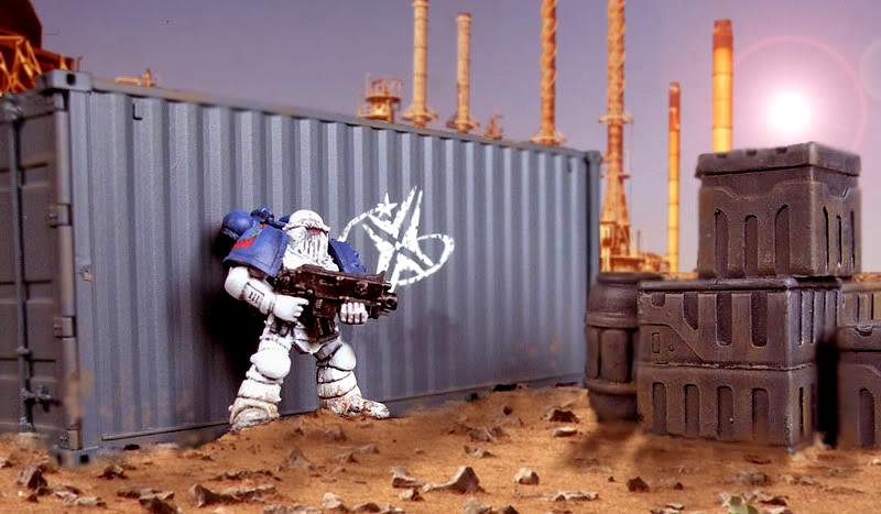Diorama, Horus Heresy, Mark 2 Armor, Pre-heresy, Space Marines, World Eaters
