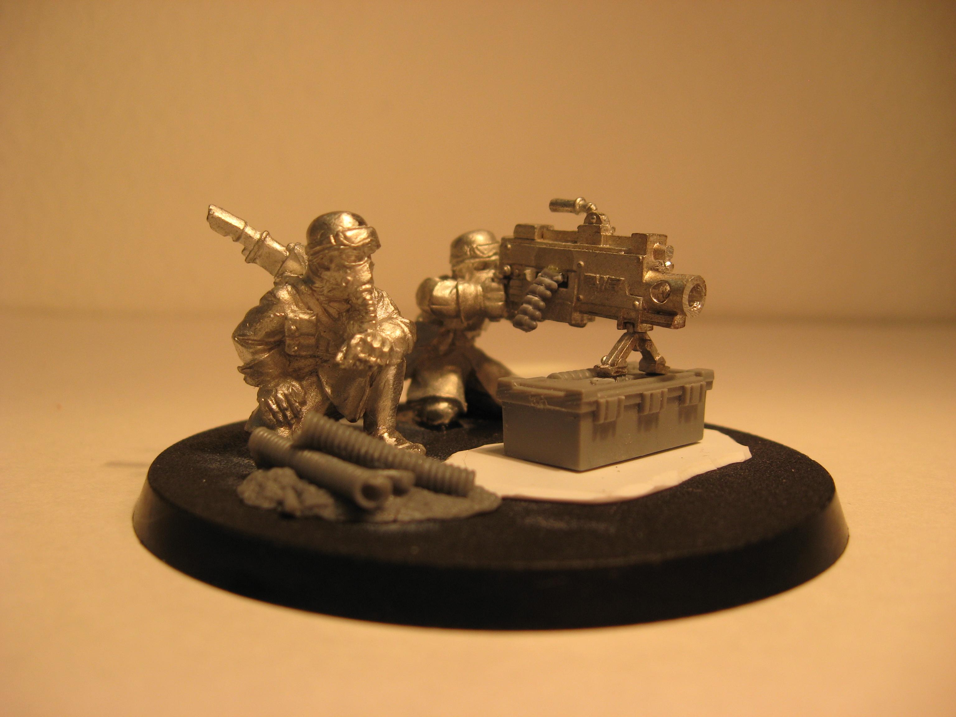 Heavy Bolter, Imperial Guard, Steel Legion, Weapons Team