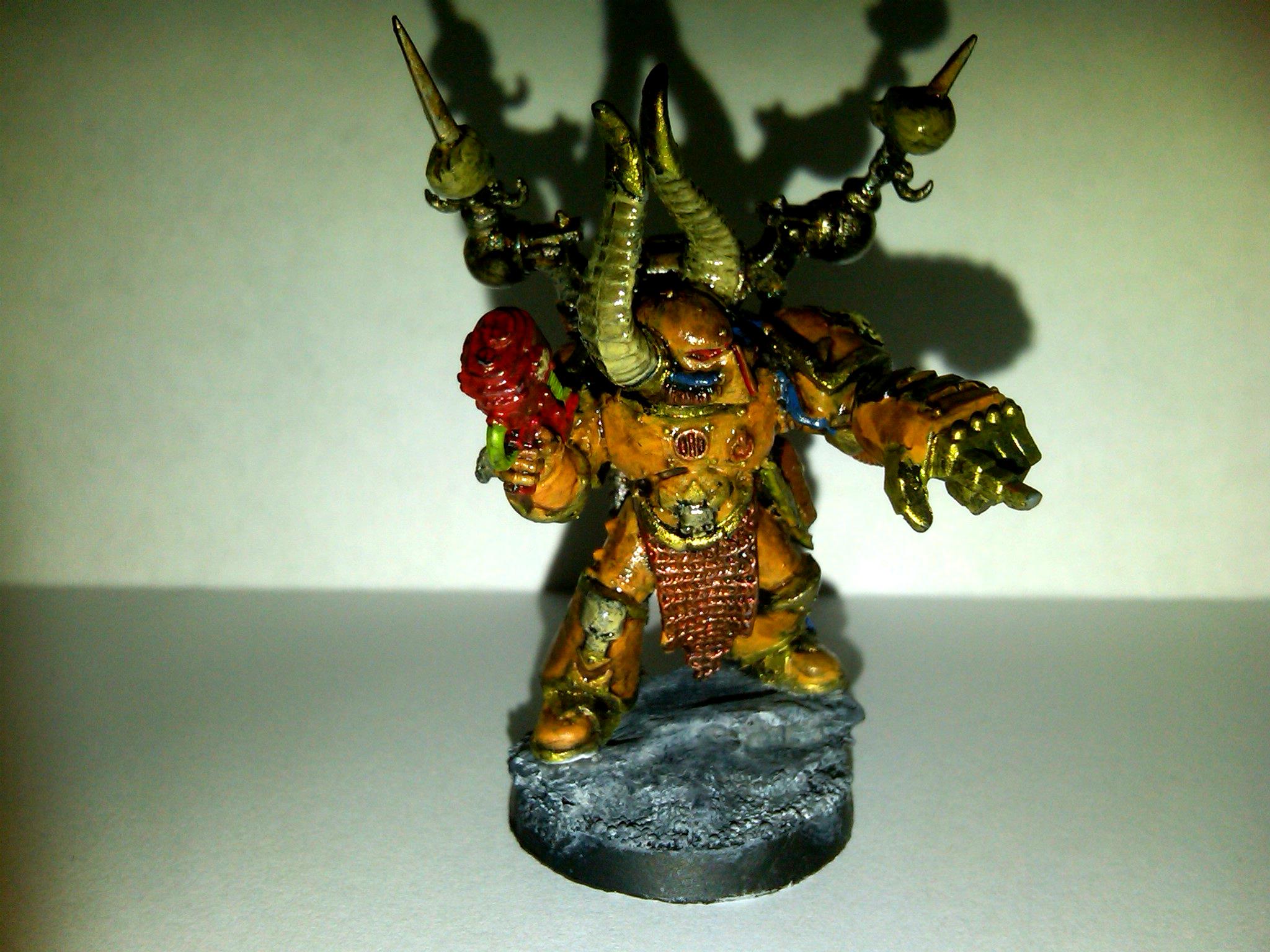 Aspiring Champion, Chaos, Power Fist, Space Marines, Yellow