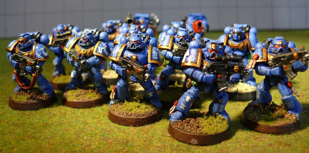 Chaplain, Command, Deeadnaught, Tactical, Tactical Squad, Techmarine, Terminator Armor, Ultramarines