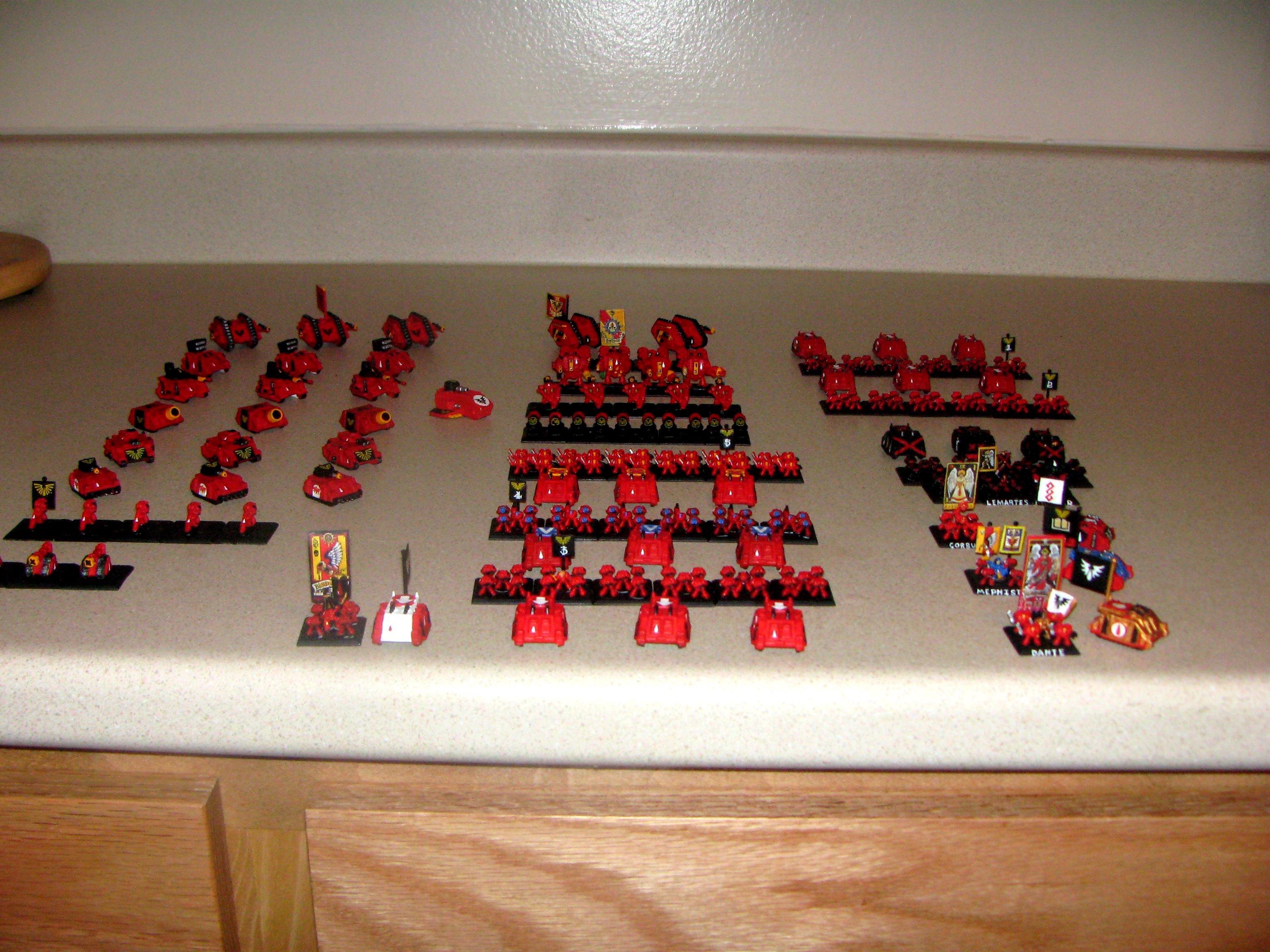 Blood Angel Army, Blood Angels, Epic 40k, Epic 40k Blood Angels