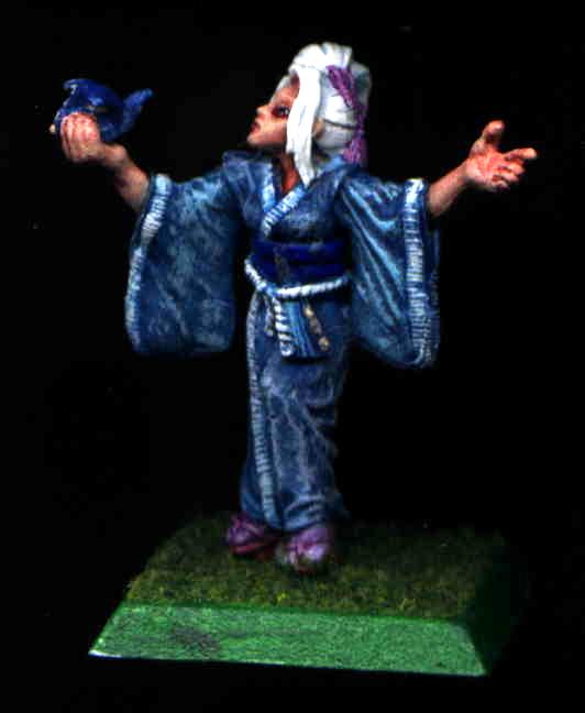 Blue, Character, Clan War, Crane, Kimono, L5r, Legend Of The Five Rings, Origami, Samurai, Shugenja, White