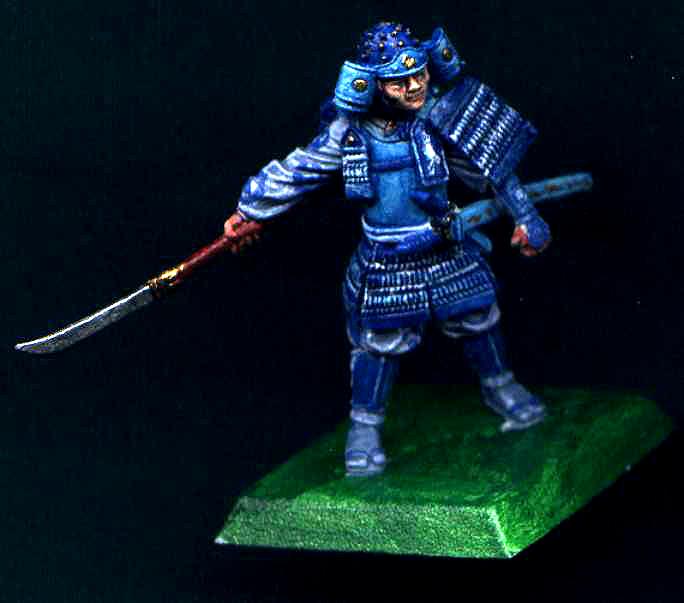 Blue, Bushi, Character, Clan War, Crane, L5r, Legend Of The Five Rings, Samurai, Spear, White, Yari
