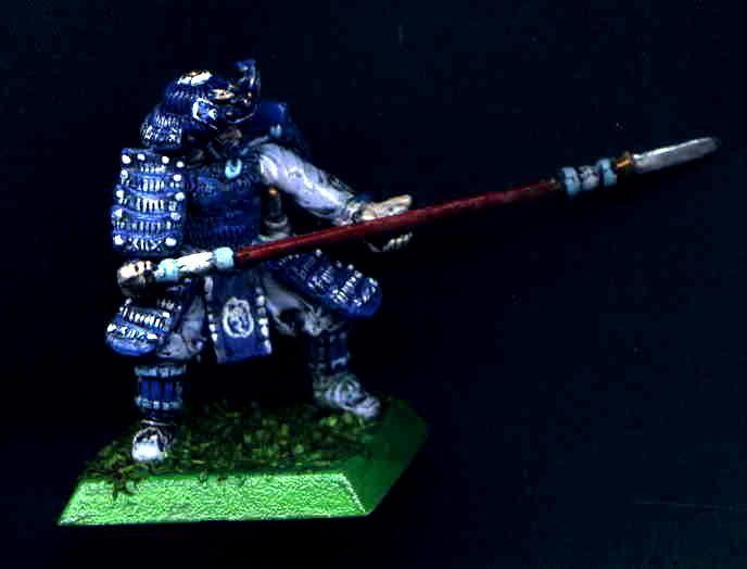 Blue, Bushi, Character, Clan War, Crane, Heavy, Infantry, L5r, Legend Of The Five Rings, Samurai, Spear, White, Yari