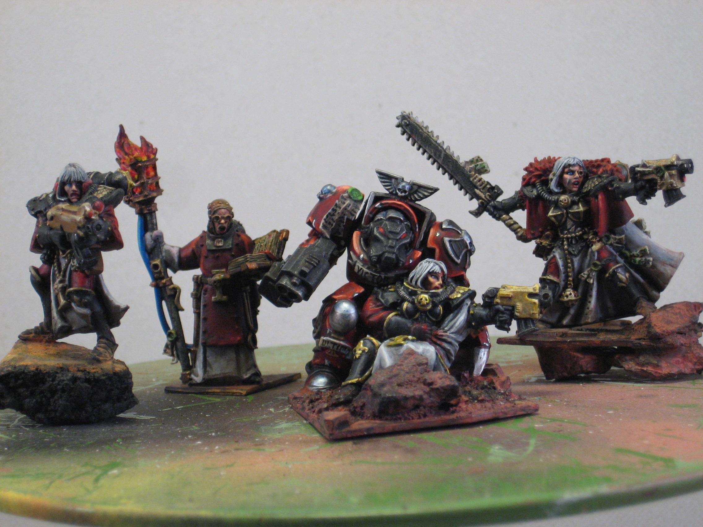 Diorama, Sisters Of Battle, Space Marines, Terminator Armor