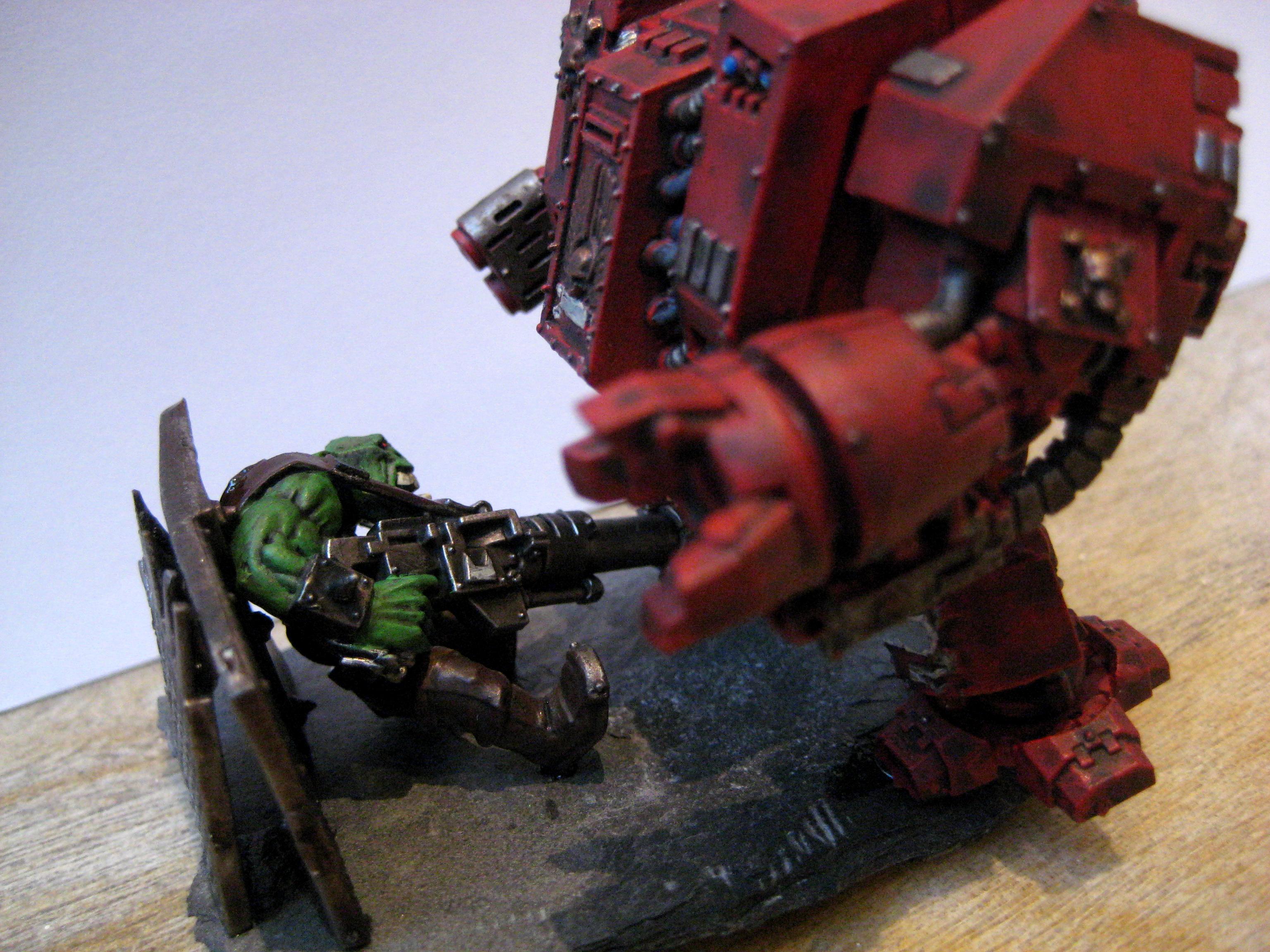 Assault On Black Reach, Diorama, Dreadnought, Orks