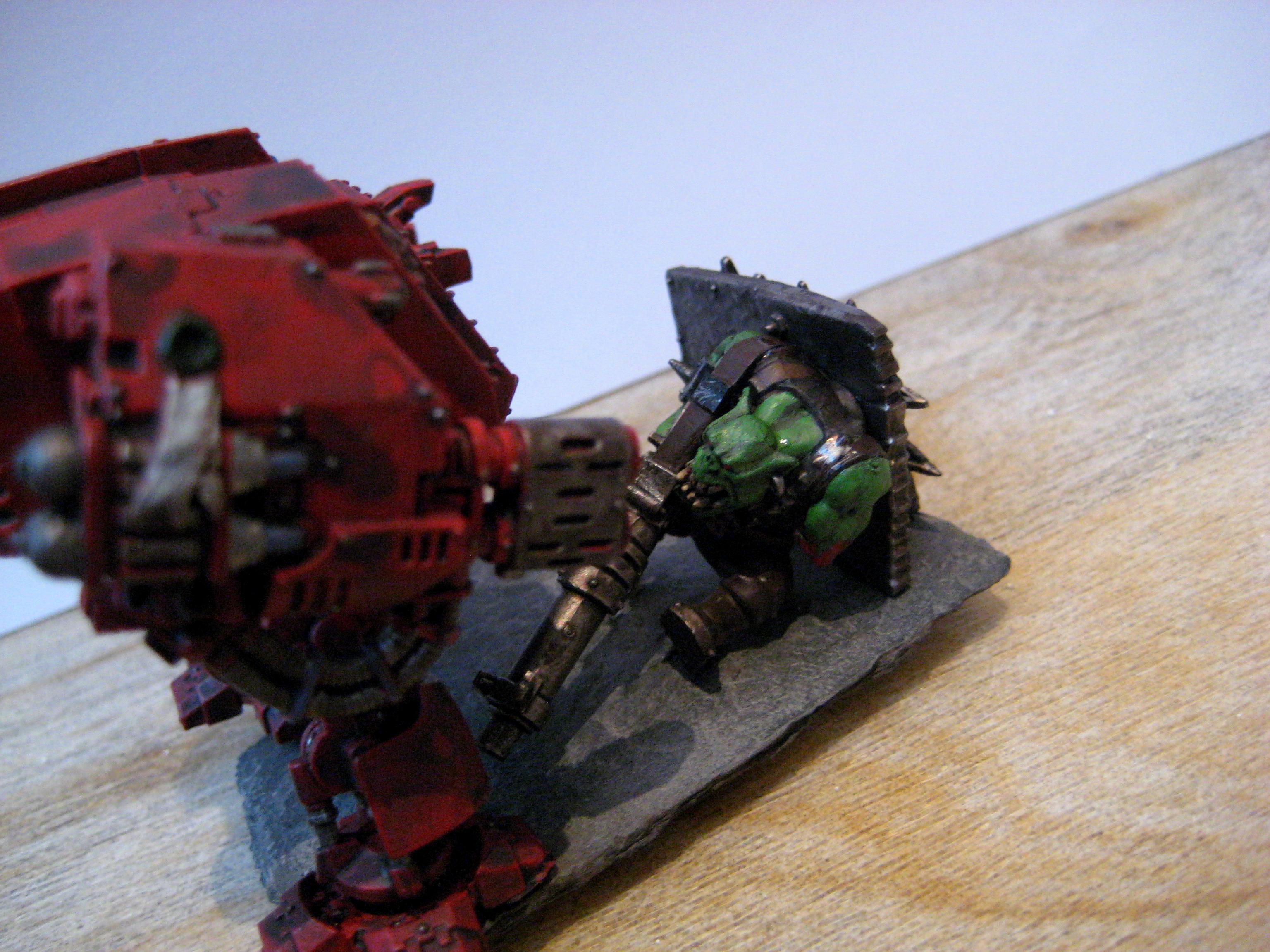 Assault On Black Reach, Diorama, Dreadnought, Orks
