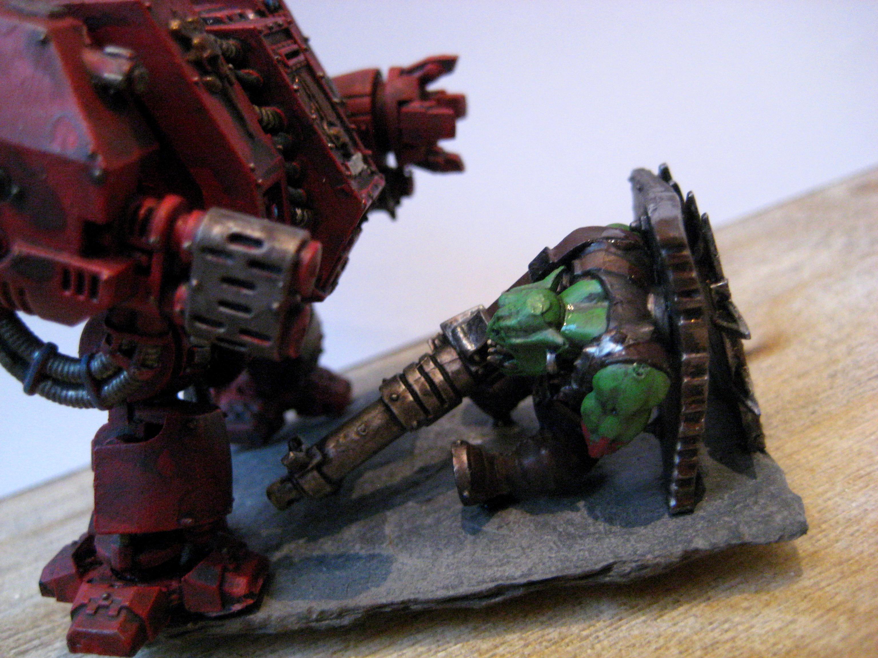 Assault On Black Reach, Diorama, Dreadnought, Orks