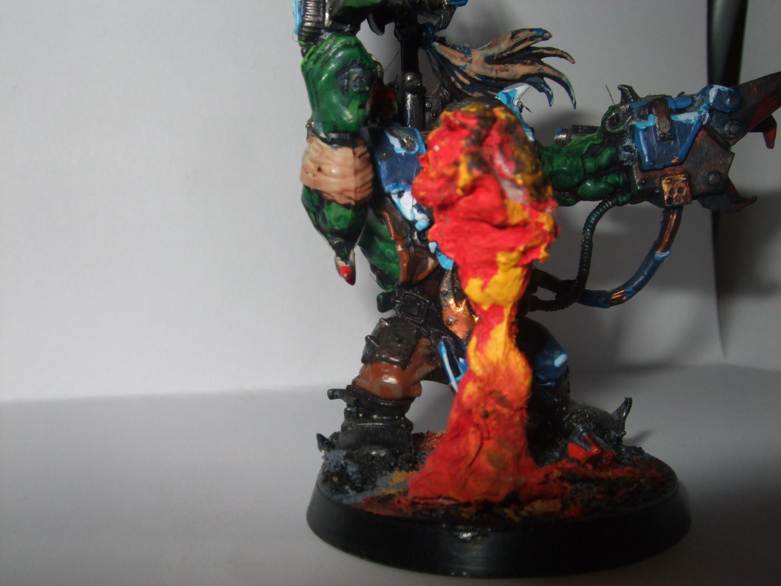here is a warboss on a volcano world