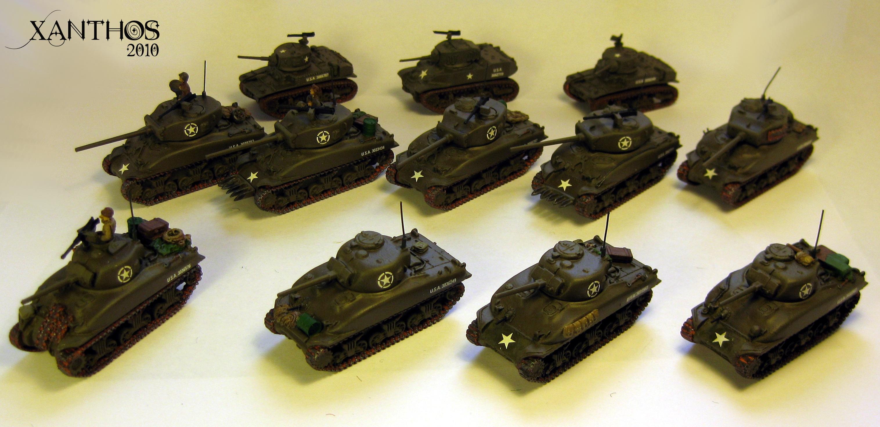 2nd Armored, America, Flames Of War, Green, Tank