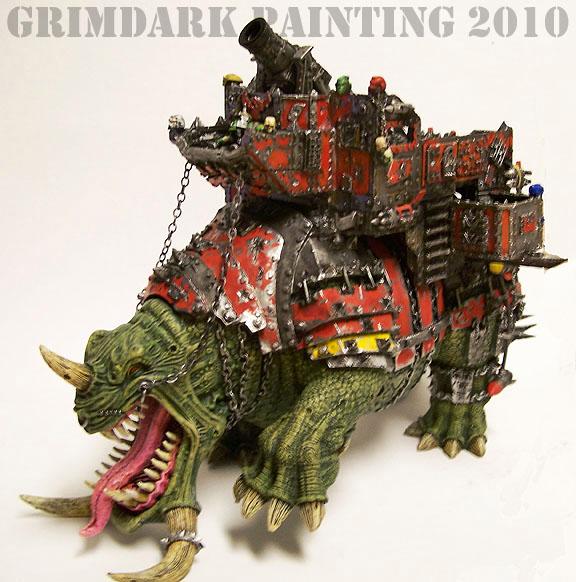 Gargantuan Creature, Green, Greenskins, Killy, Orks, Orky, Painted, Squiggoth, Waaagh!