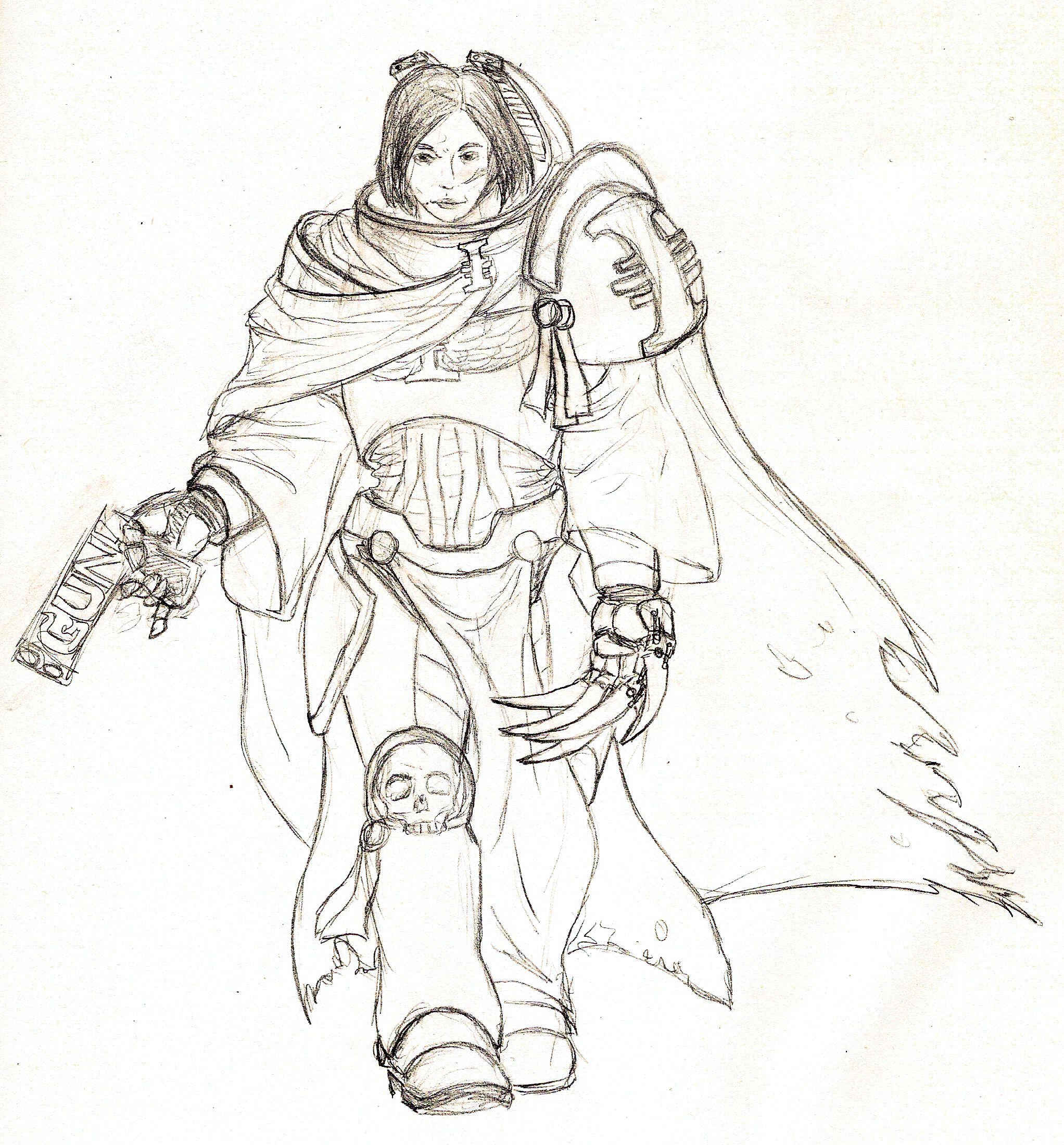 Daemonhunters, Drawing, Inquisitor, Sketch, Witch Hunters