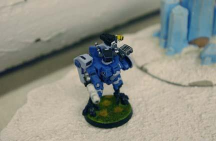 2003, Army, Battlesuit, Blue, Crisis Battlesuit, Danger Planet, Fusion Blaster, Not My Photo, Plasma, Tau, Warhammer 40,000, White, Work In Progress, XV8