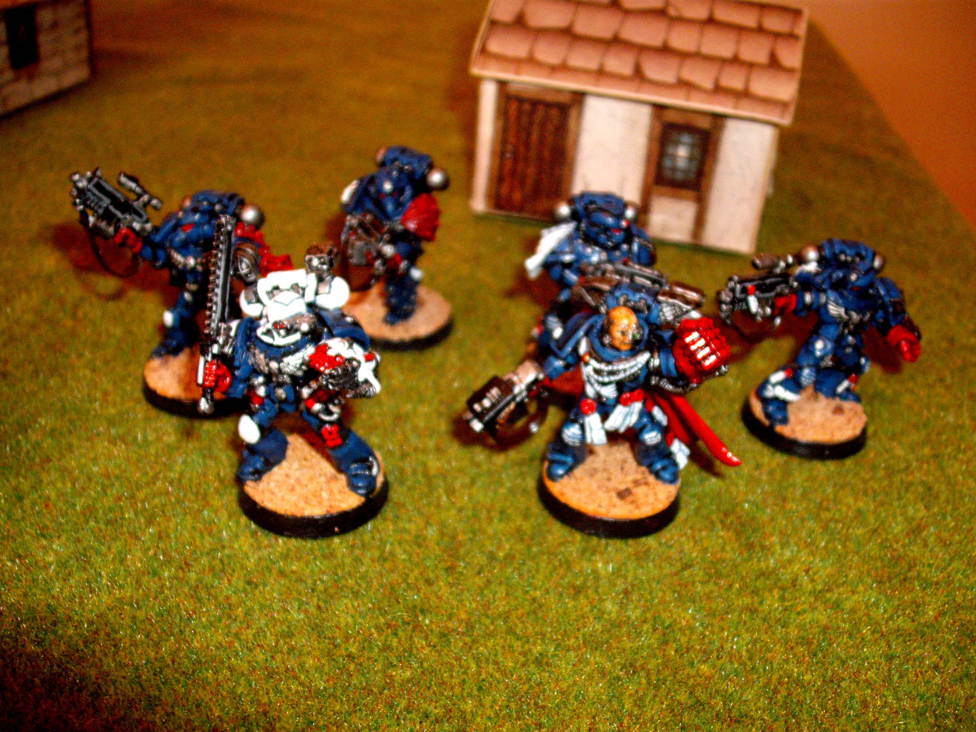 Command Squad, Crimson Fists, Crimson Fists Captain, Space Marines