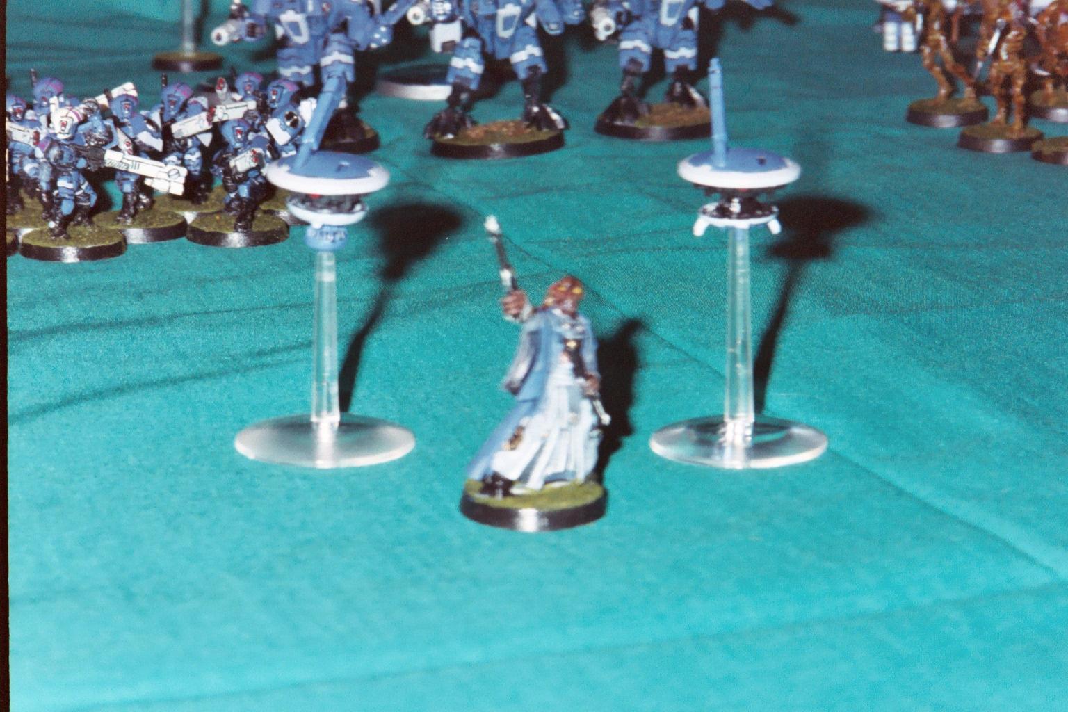 Blue, Ethereal, Headquarters, Shield Drone, Tau, Warhammer 40,000