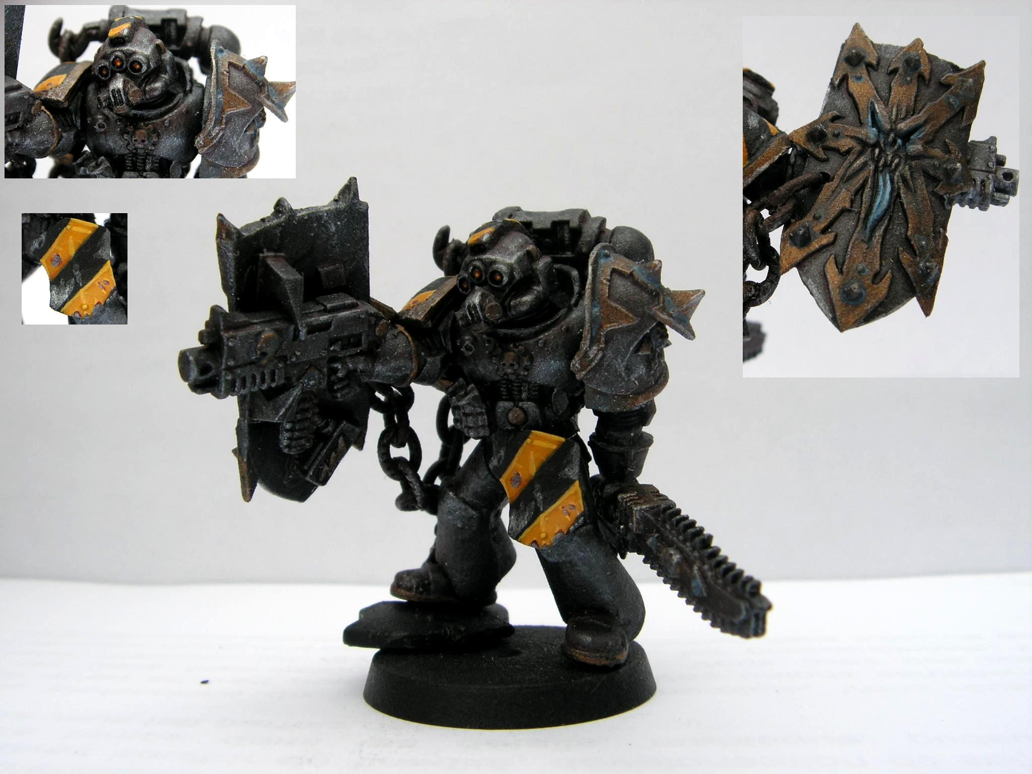 Chaos, Chaos Space Marines, Conversion, Cool, Iron Warriors, Painted, Shield, Warhammer 40,000