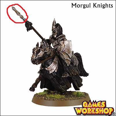 I cut off the edge of a spare morgul knight lance/spear and swapped with the sword
