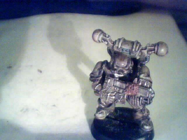 The front of my first (and only) painted plague marine