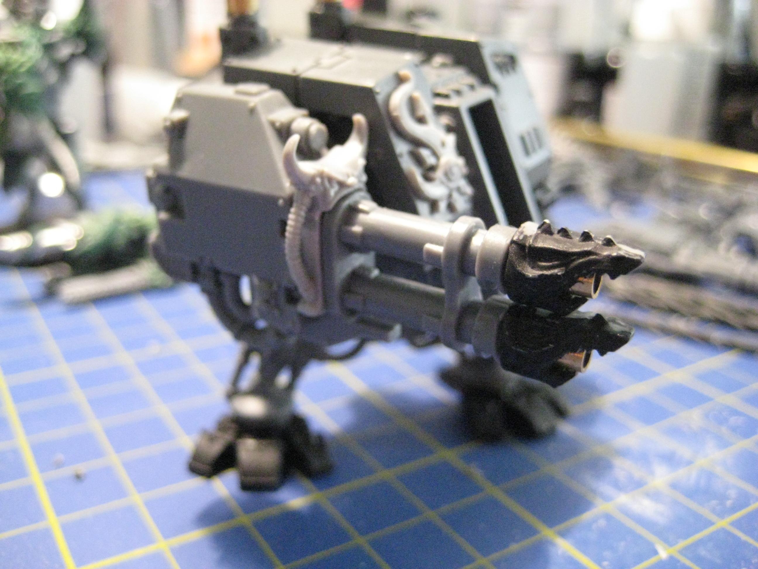 Chaos, Dreadnought, Left twinlinked lascannon